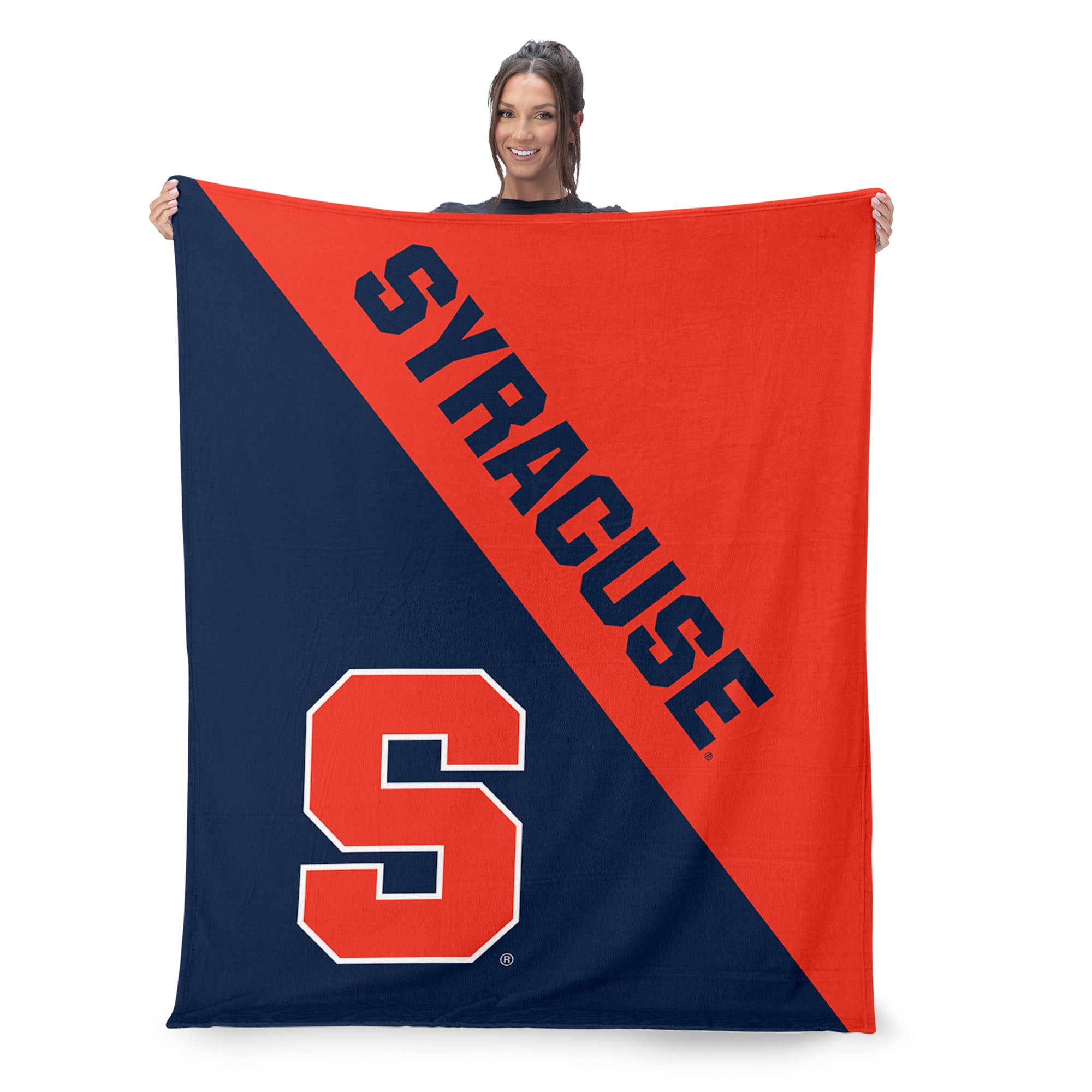 NCAA Syracuse Orange Halftone Silk Touch Throw Blanket 46x60 inches