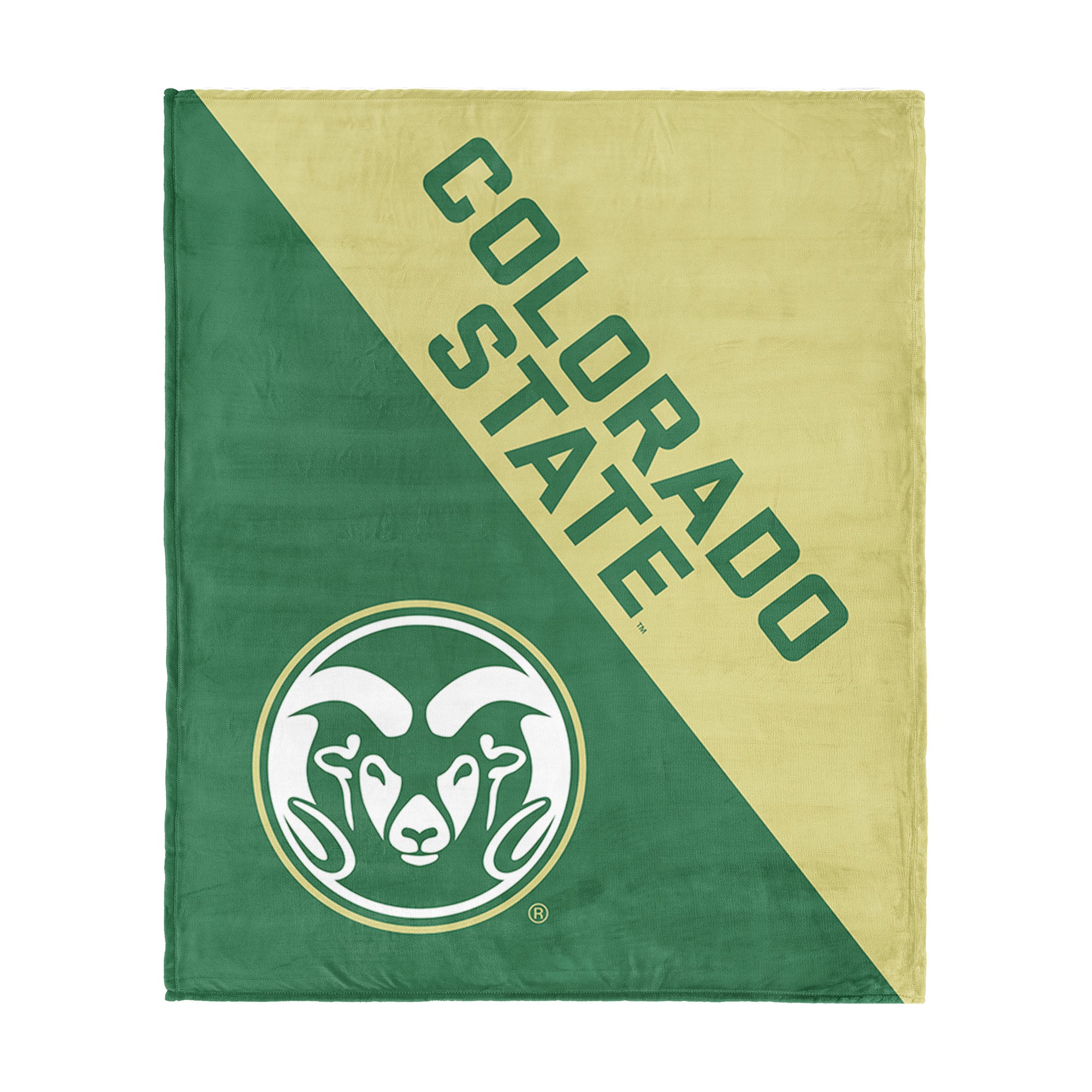 NCAA Colorado State Rams Halftone Silk Touch Throw Blanket 46x60 inches
