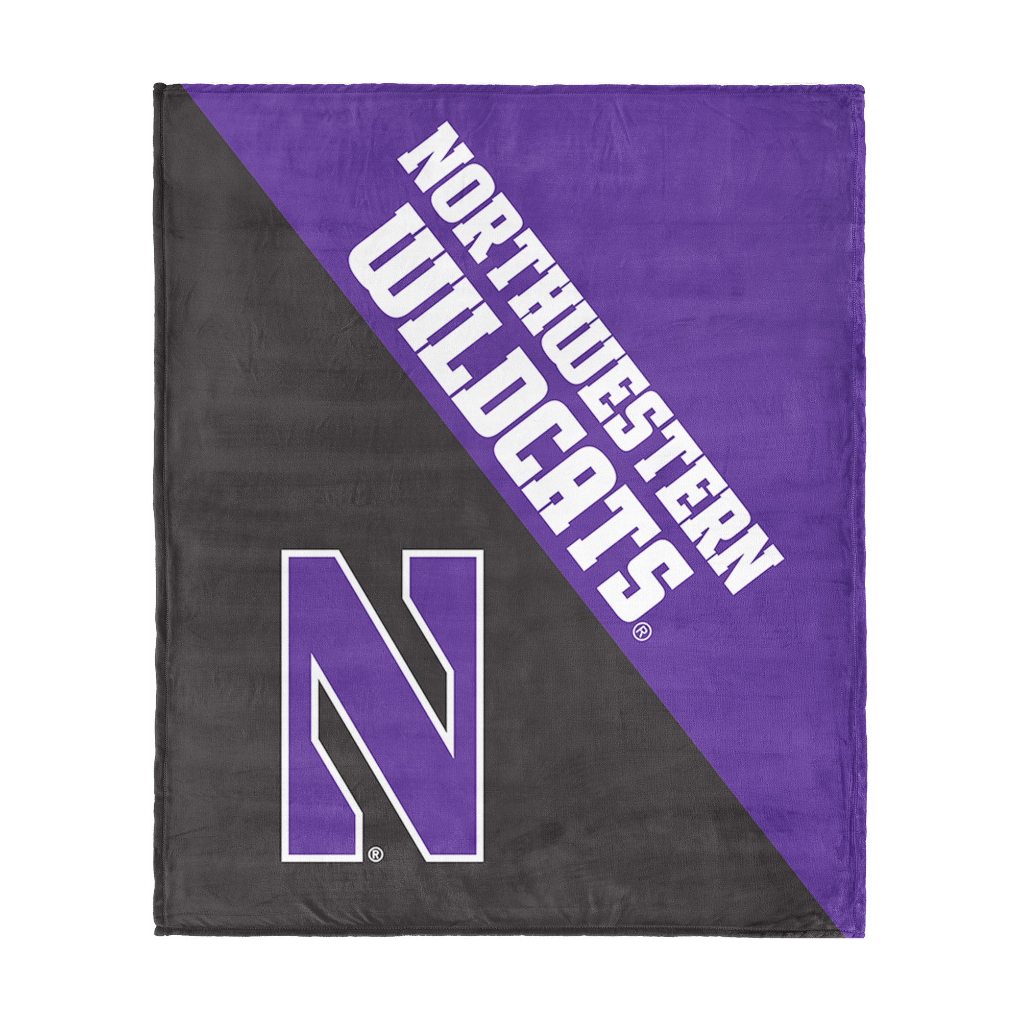 NCAA Northwestern Wildcats Halftone Silk Touch Throw Blanket 46x60 inches