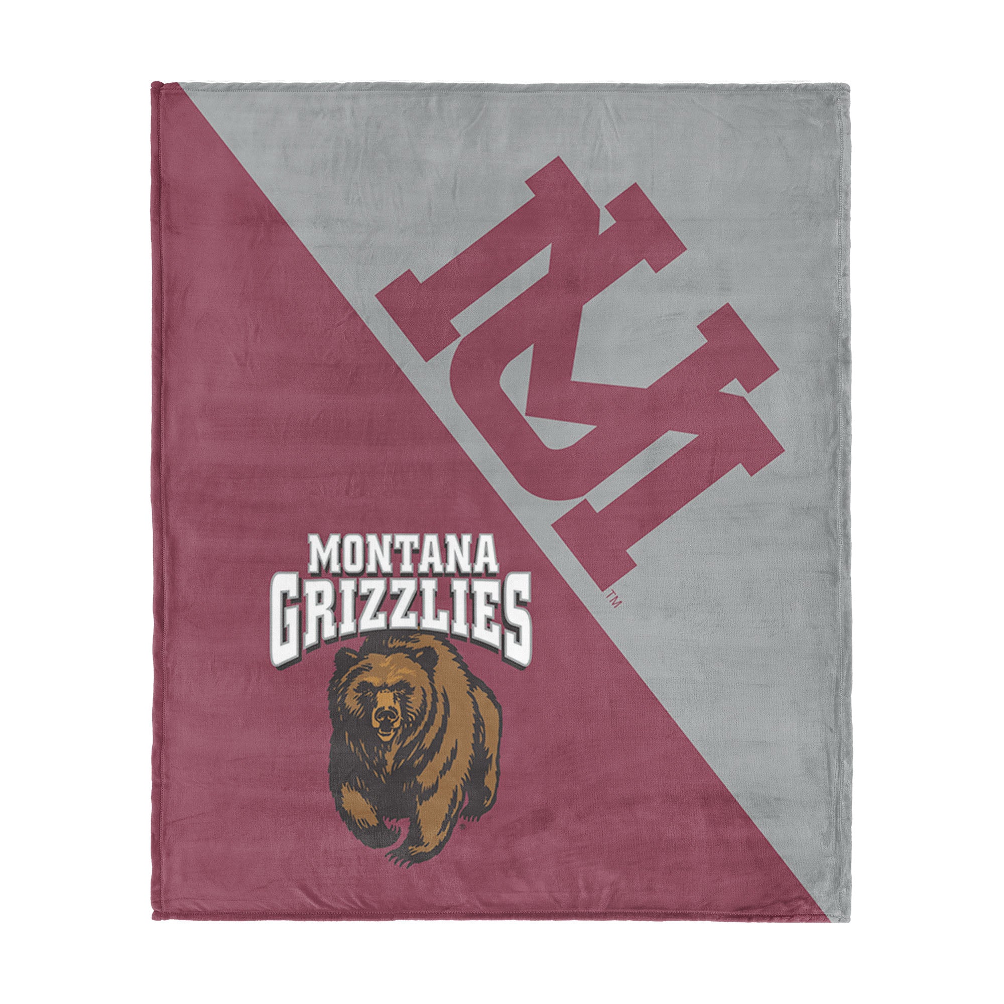 NCAA Montana Grizzlies Halftone Silk Touch Throw Blanket 46x60 inches