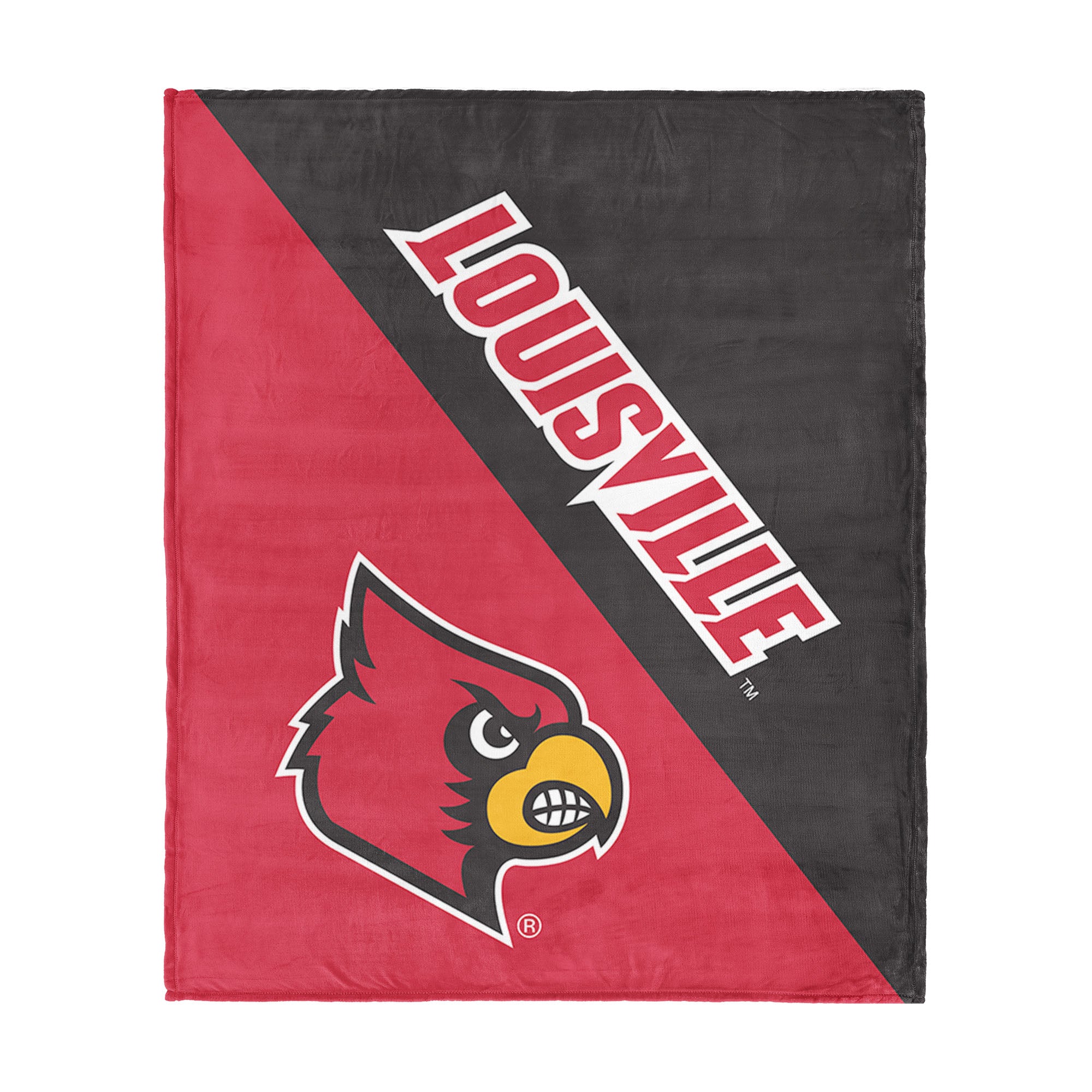 NCAA Louisville Cardinals Halftone Silk Touch Throw Blanket 46x60 inches