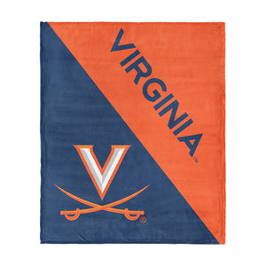 NCAA Virginia Cavaliers Halftone Silk Touch Throw Blanket 46x60 inches