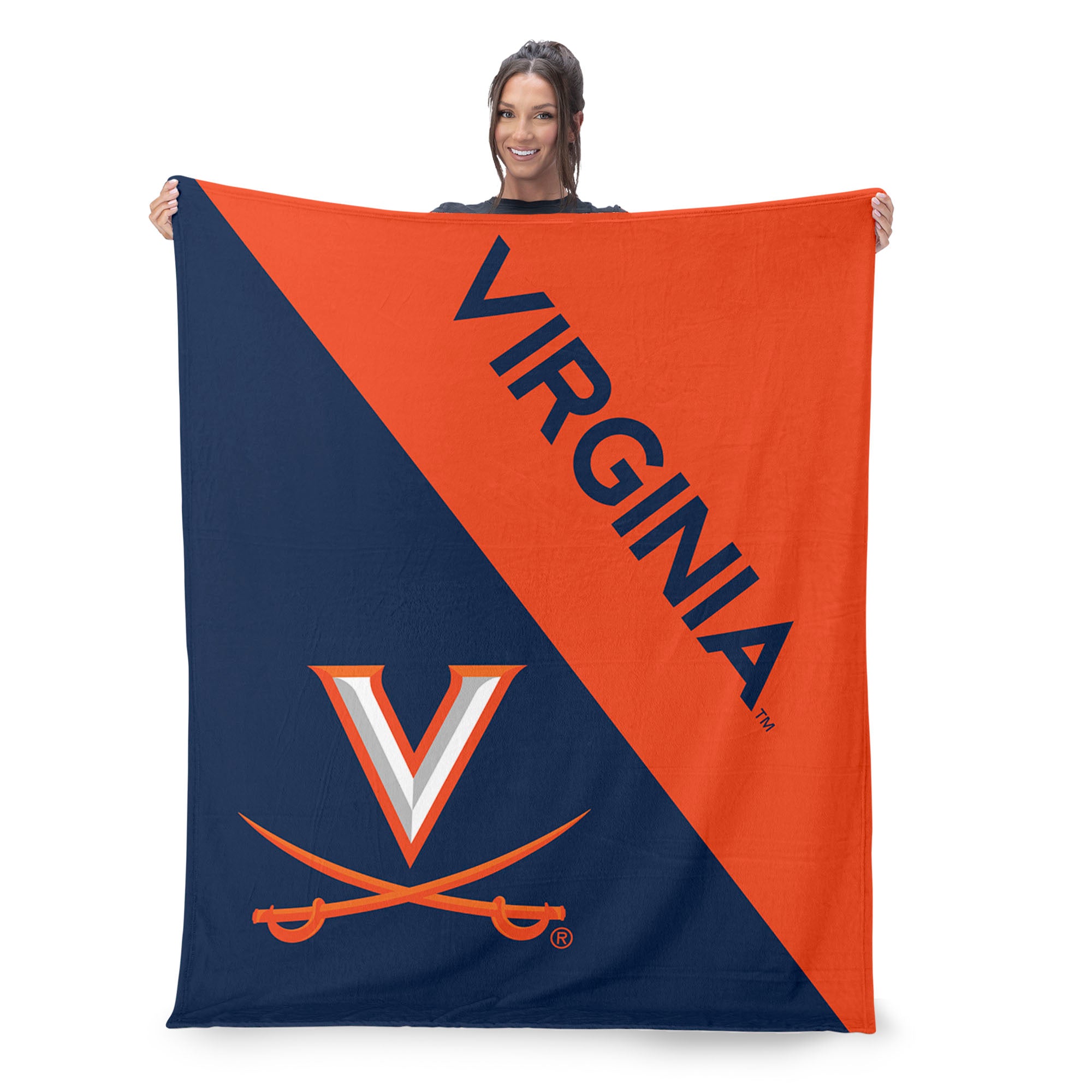 NCAA Virginia Cavaliers Halftone Silk Touch Throw Blanket 46x60 inches