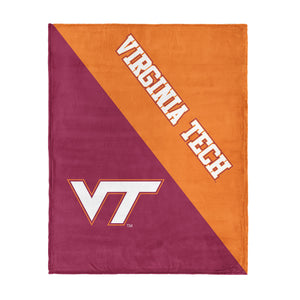 NCAA Virginia Tech Hokies Halftone Silk Touch Throw Blanket 46×60 inches