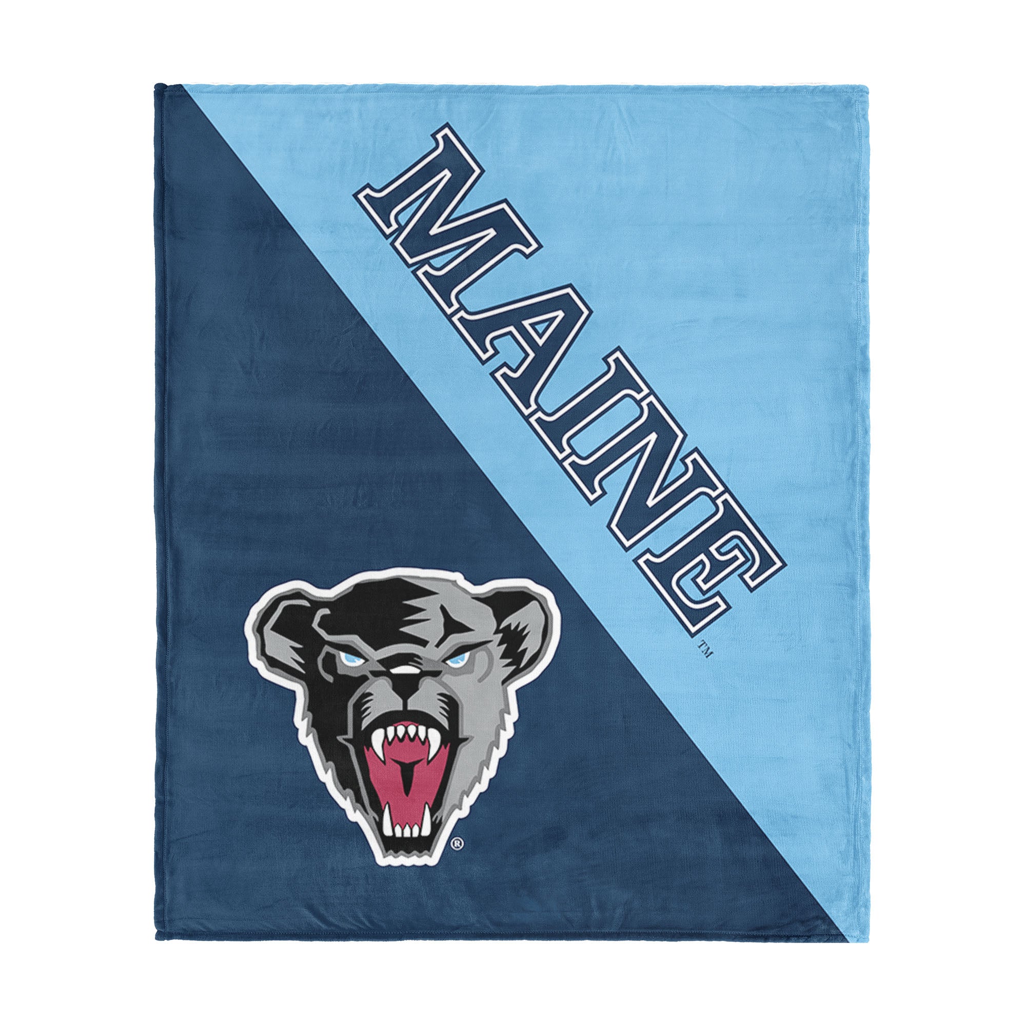 NCAA Maine Black Bears Halftone Silk Touch Throw Blanket 46x60 inches