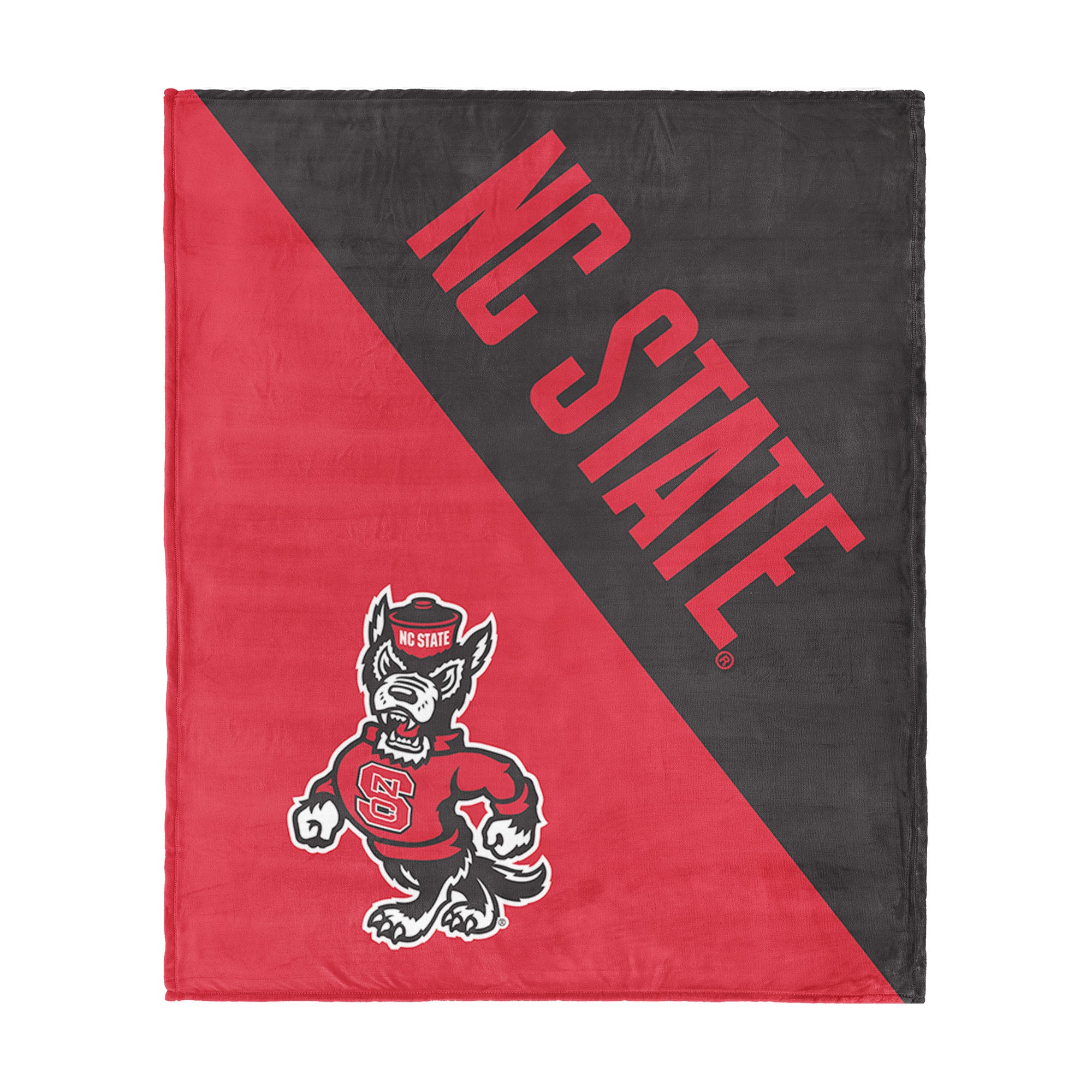 NCAA NC State Wolf Pack Halftone Silk Touch Throw Blanket 46x60 inches