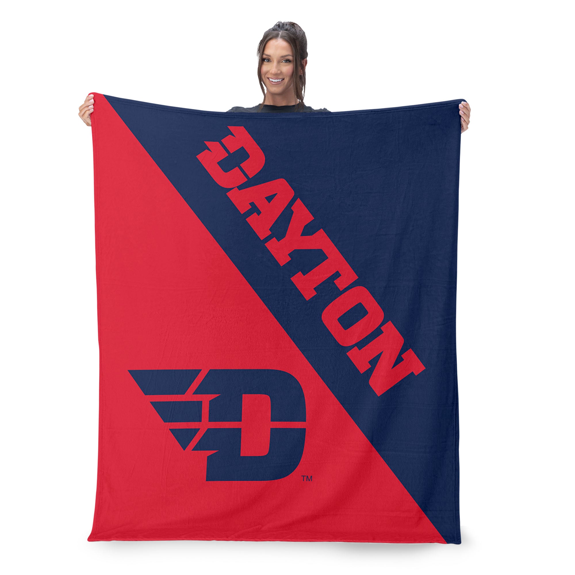 NCAA Dayton Flyers Halftone Silk Touch Throw Blanket 46x60 inches