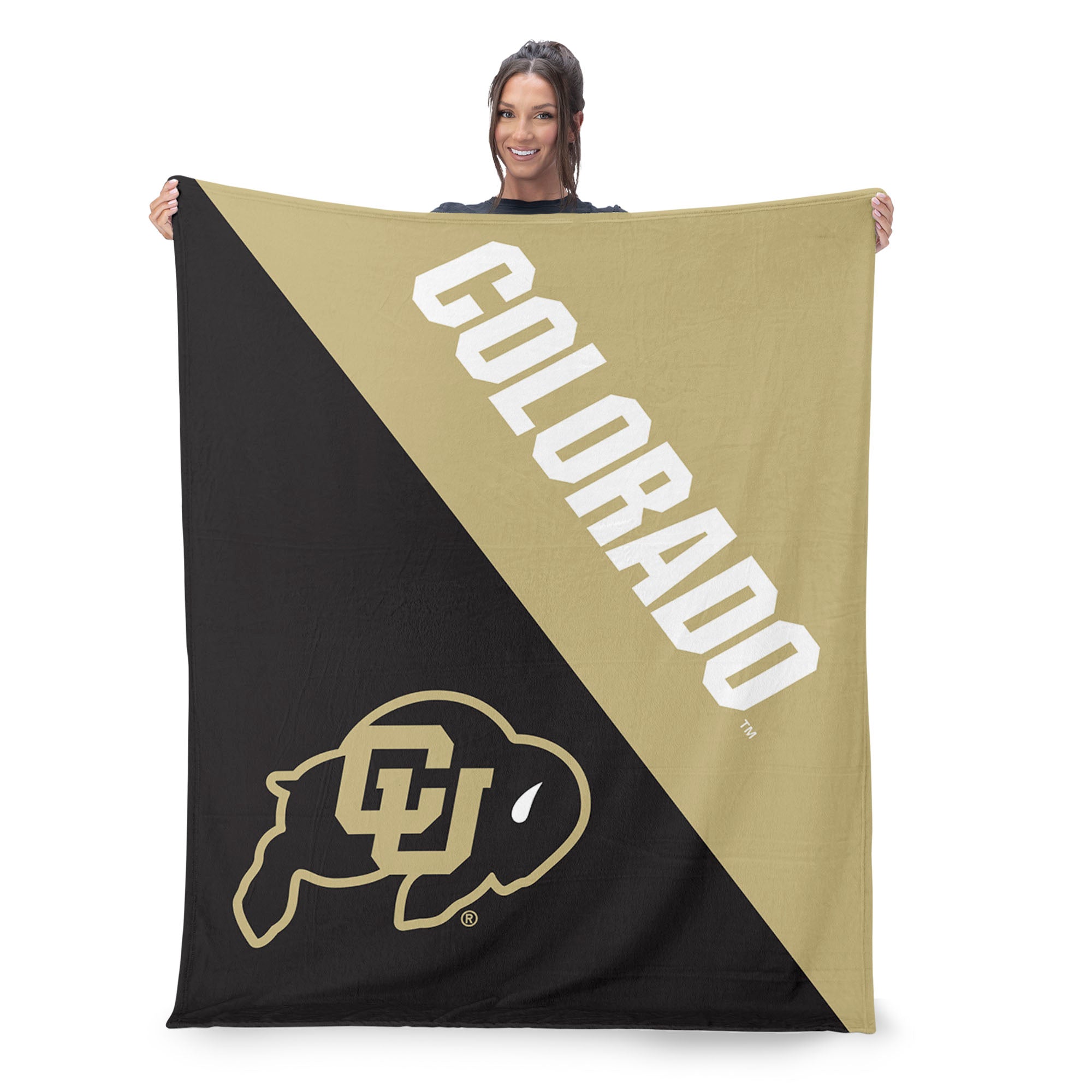 NCAA Colorado Buffaloes Halftone Silk Touch Throw Blanket 46x60 inches