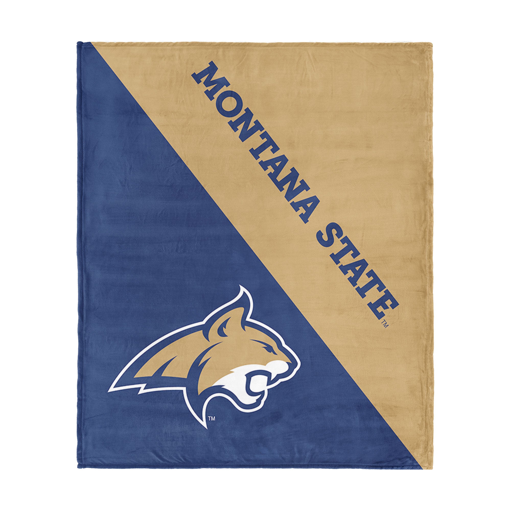 NCAA Montana State Bobcats Halftone Silk Touch Throw Blanket 46x60 inches