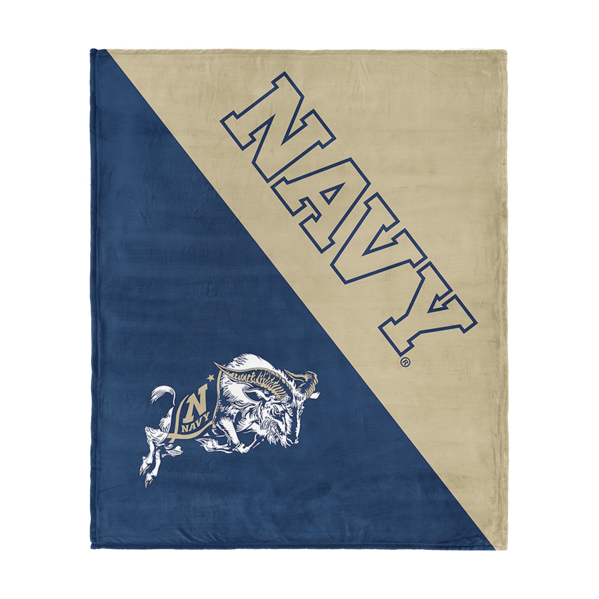 NCAA Navy Midshipmen Halftone Silk Touch Throw Blanket 46x60 inches