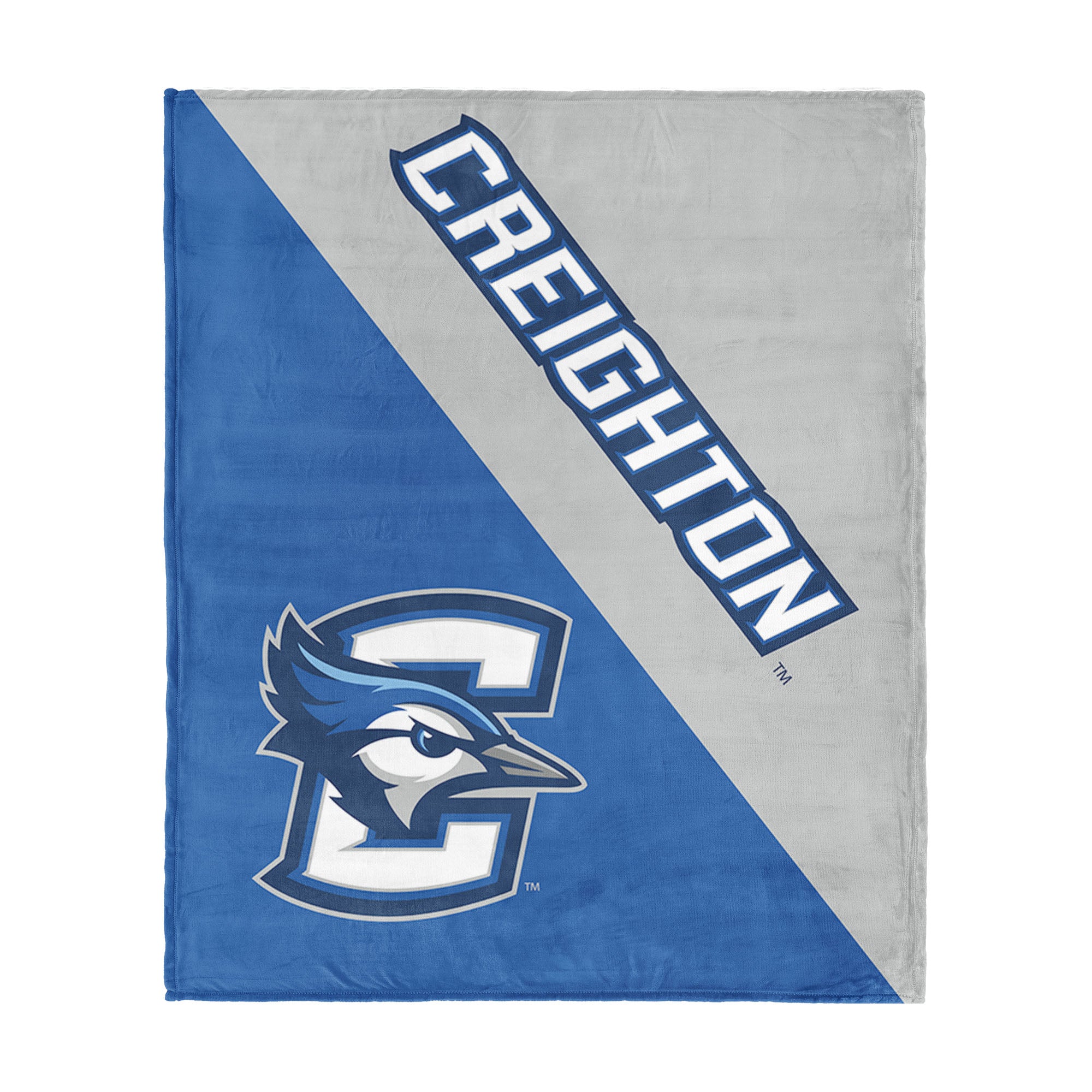 NCAA Creighton Bluejays Halftone Silk Touch Throw Blanket 46x60 inches