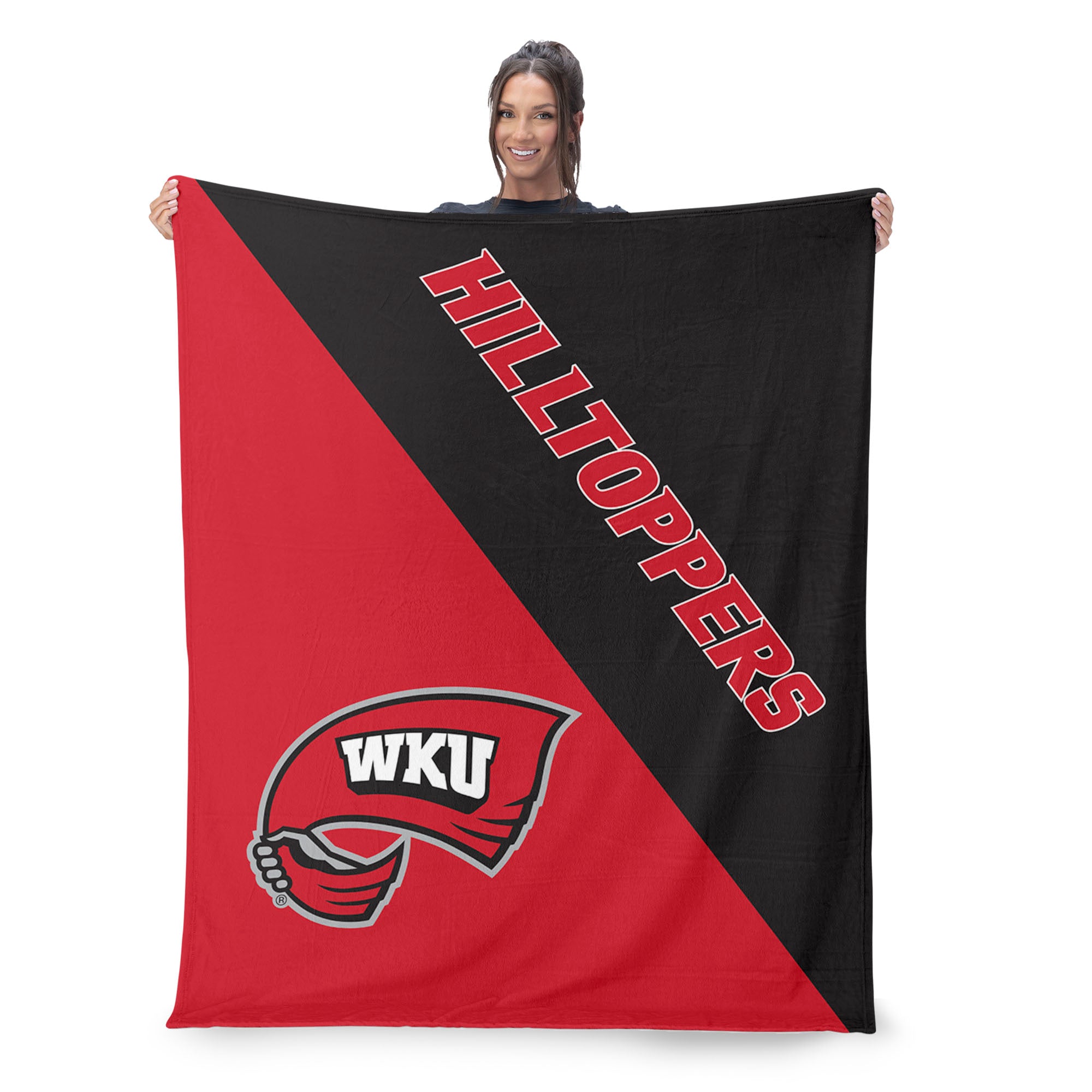 NCAA Western Kentucky Hilltopper Halftone Silk Touch Throw Blanket 46x60 inches