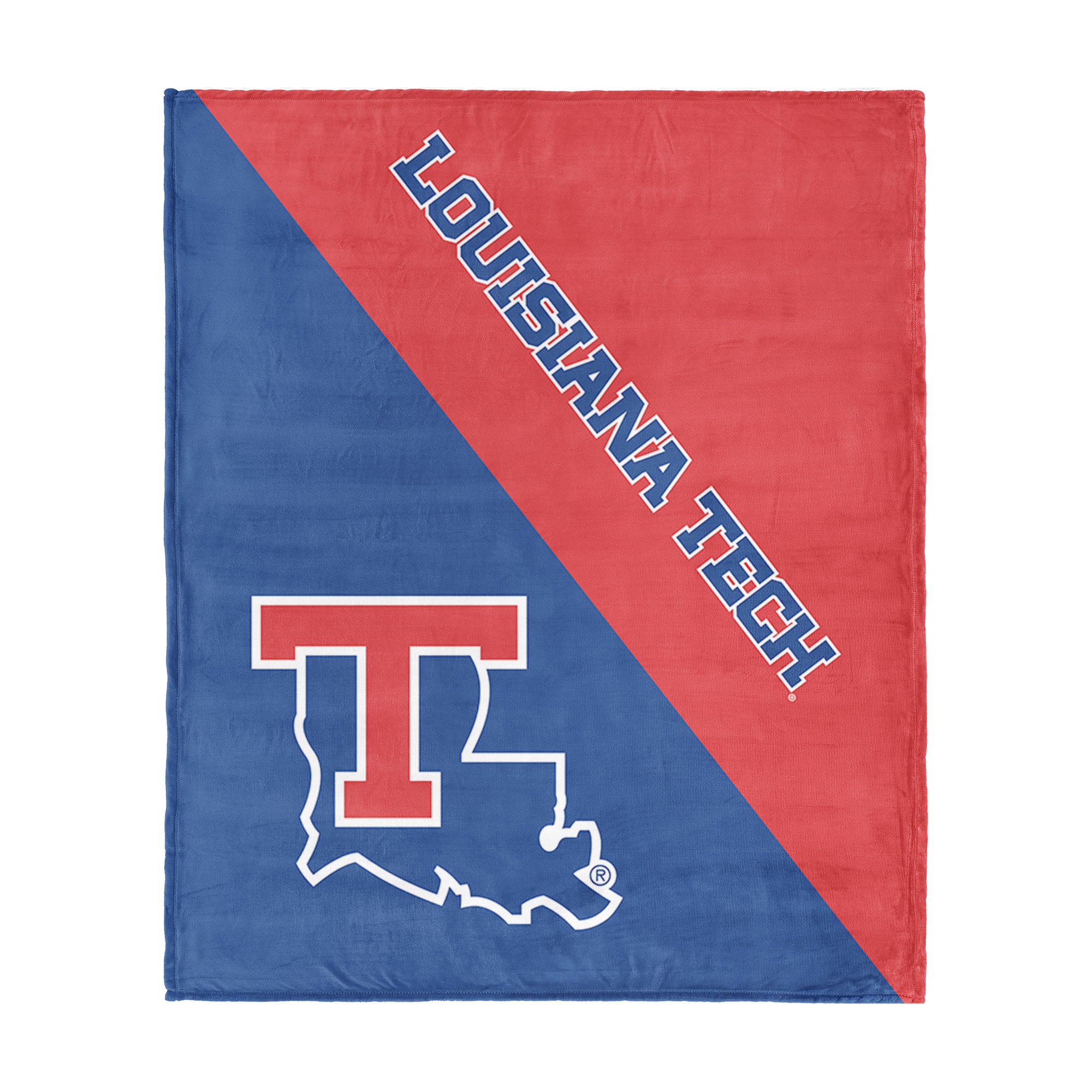 NCAA Louisiana Tech Bulldogs Halftone Silk Touch Throw Blanket 46x60 inches
