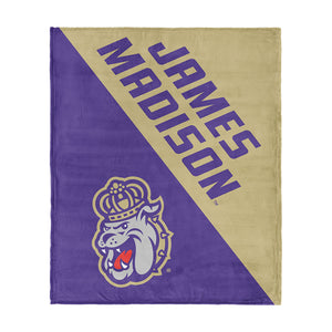 NCAA James Madison Dukes Halftone Silk Touch Throw Blanket 46x60 inches
