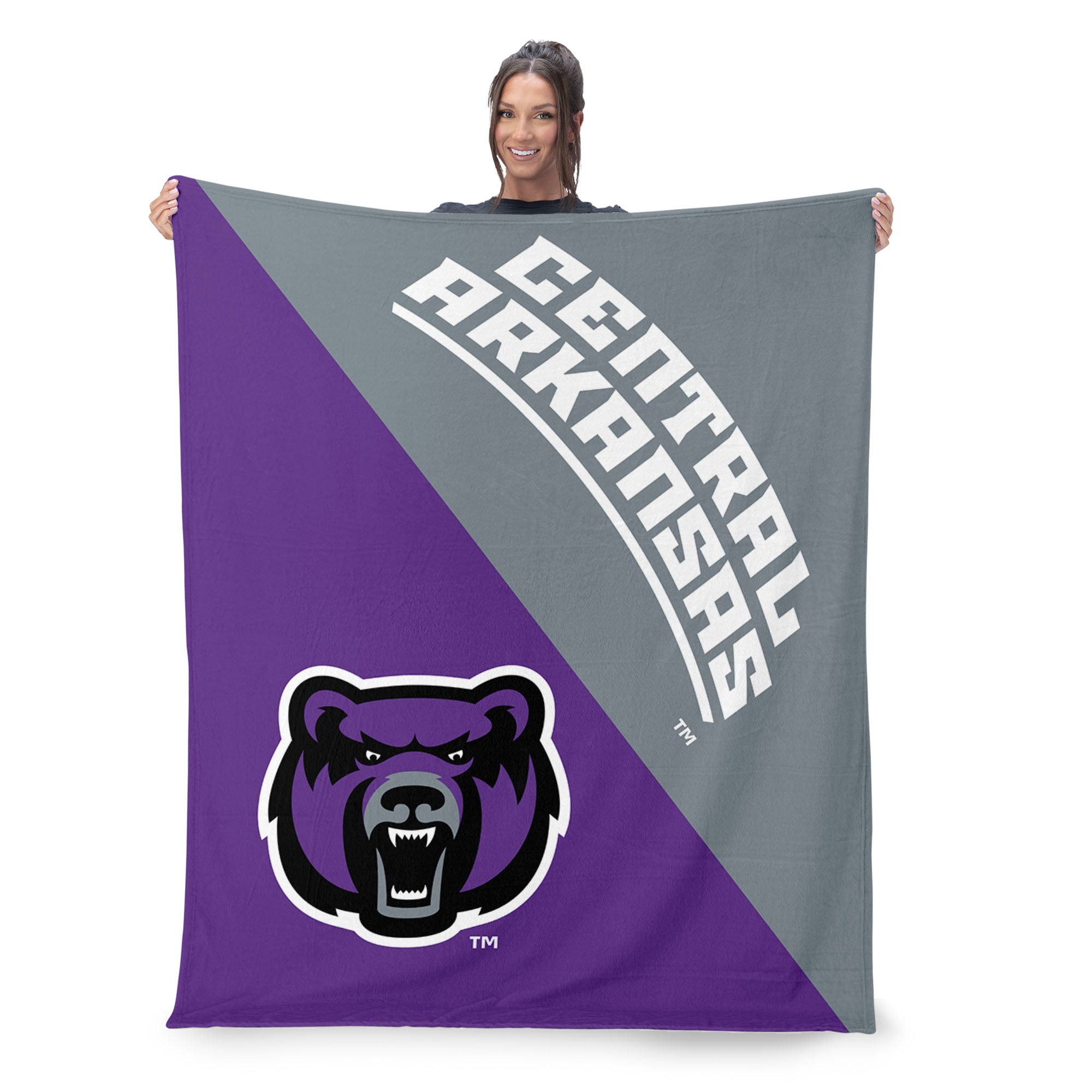 NCAA UCA Bears Halftone Silk Touch Throw Blanket 46x60 inches
