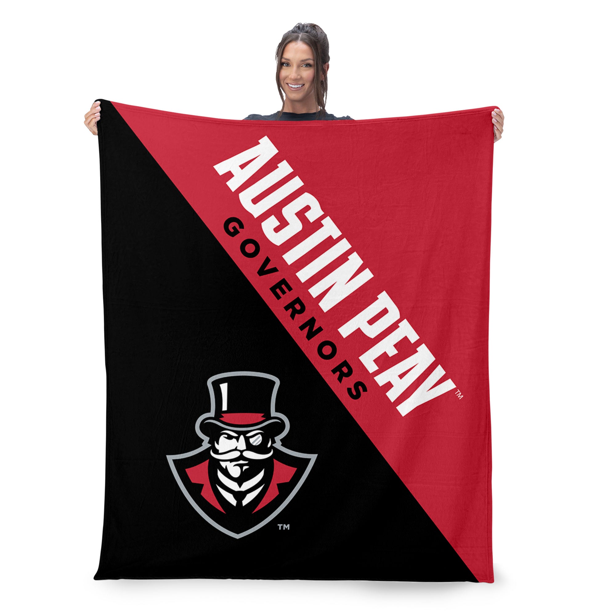 NCAA Austin Peay Governors Halftone Silk Touch Throw Blanket 46x60 inches