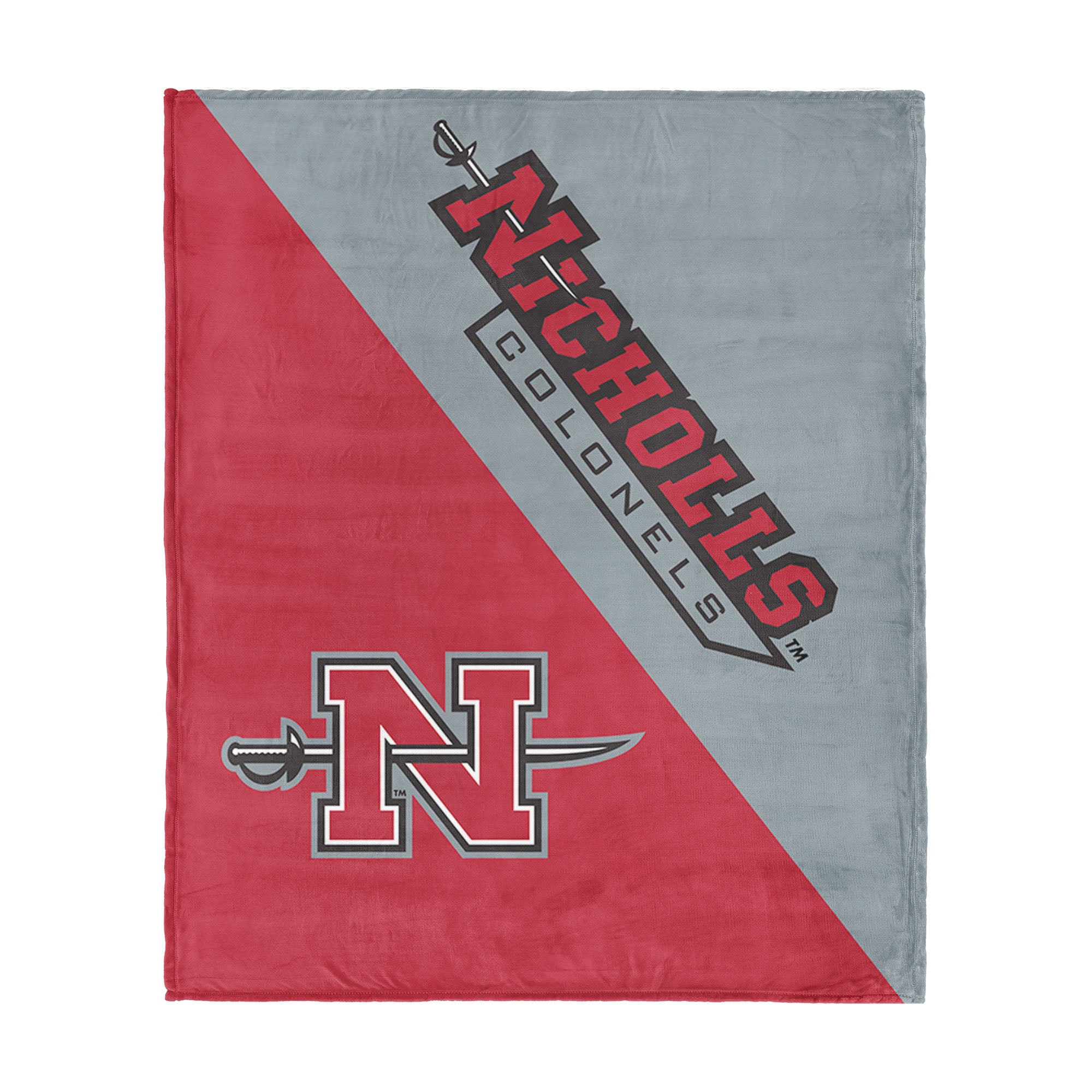 NCAA Nicholls Colonels Halftone Silk Touch Throw Blanket 46x60 inches