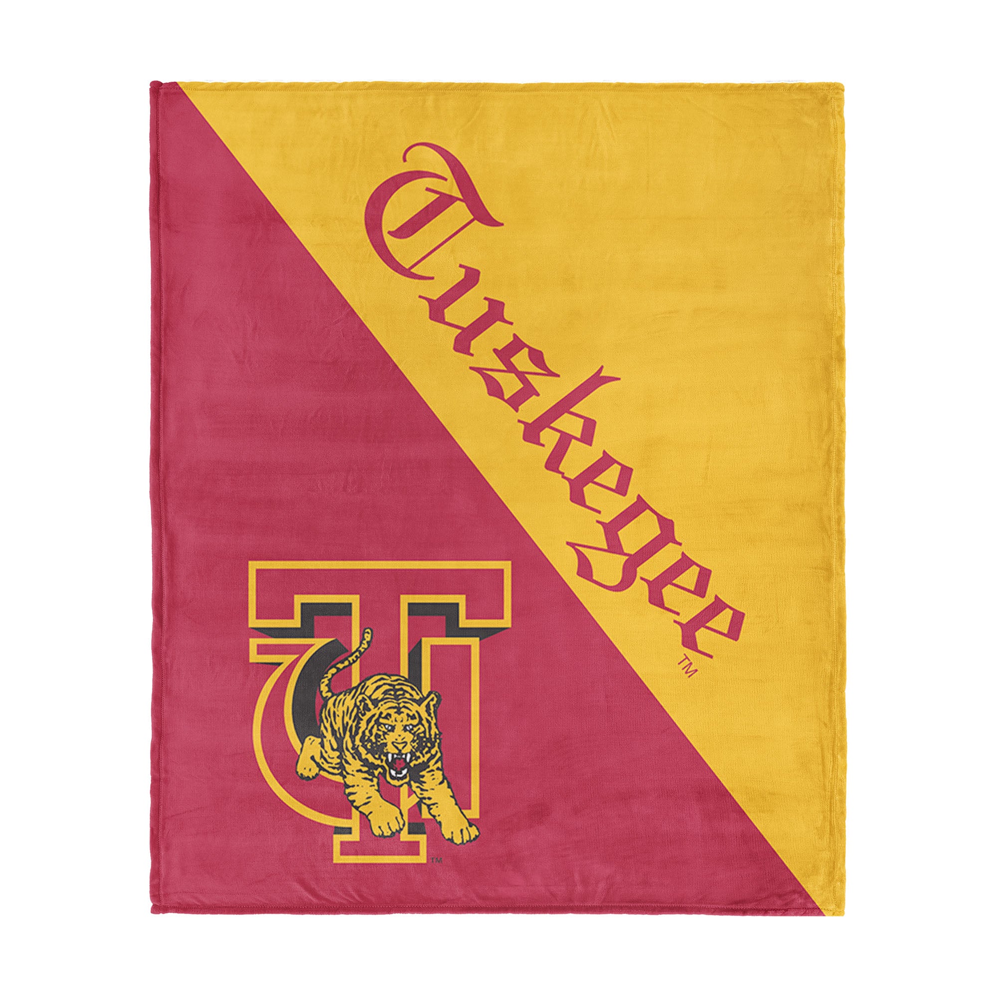 NCAA Tuskegee Golden Tigers Halftone Silk Touch Throw Blanket 46x60 inches