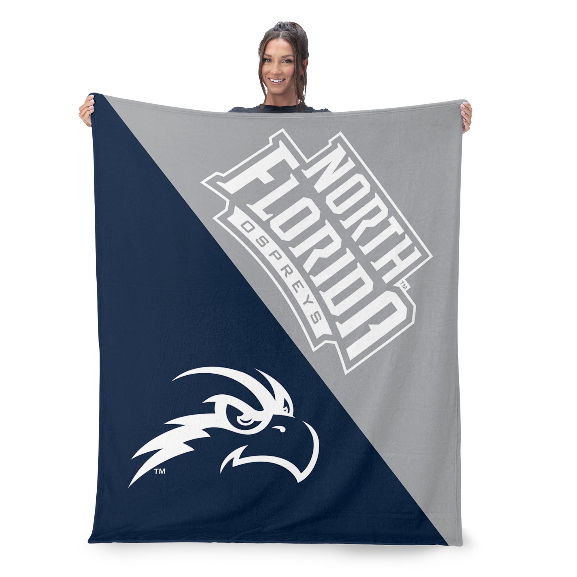 NCAA North Florida Ospreys Halftone Silk Touch Throw Blanket 46x60 inches