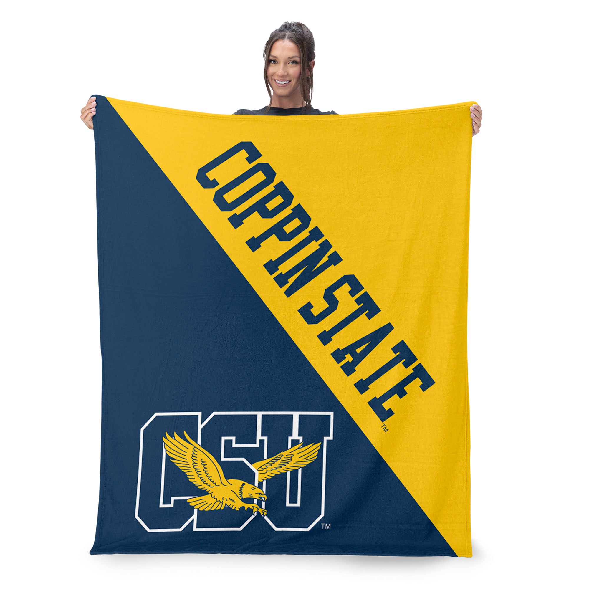 NCAA Coppin State Eagles Halftone Silk Touch Throw Blanket 46x60 inches
