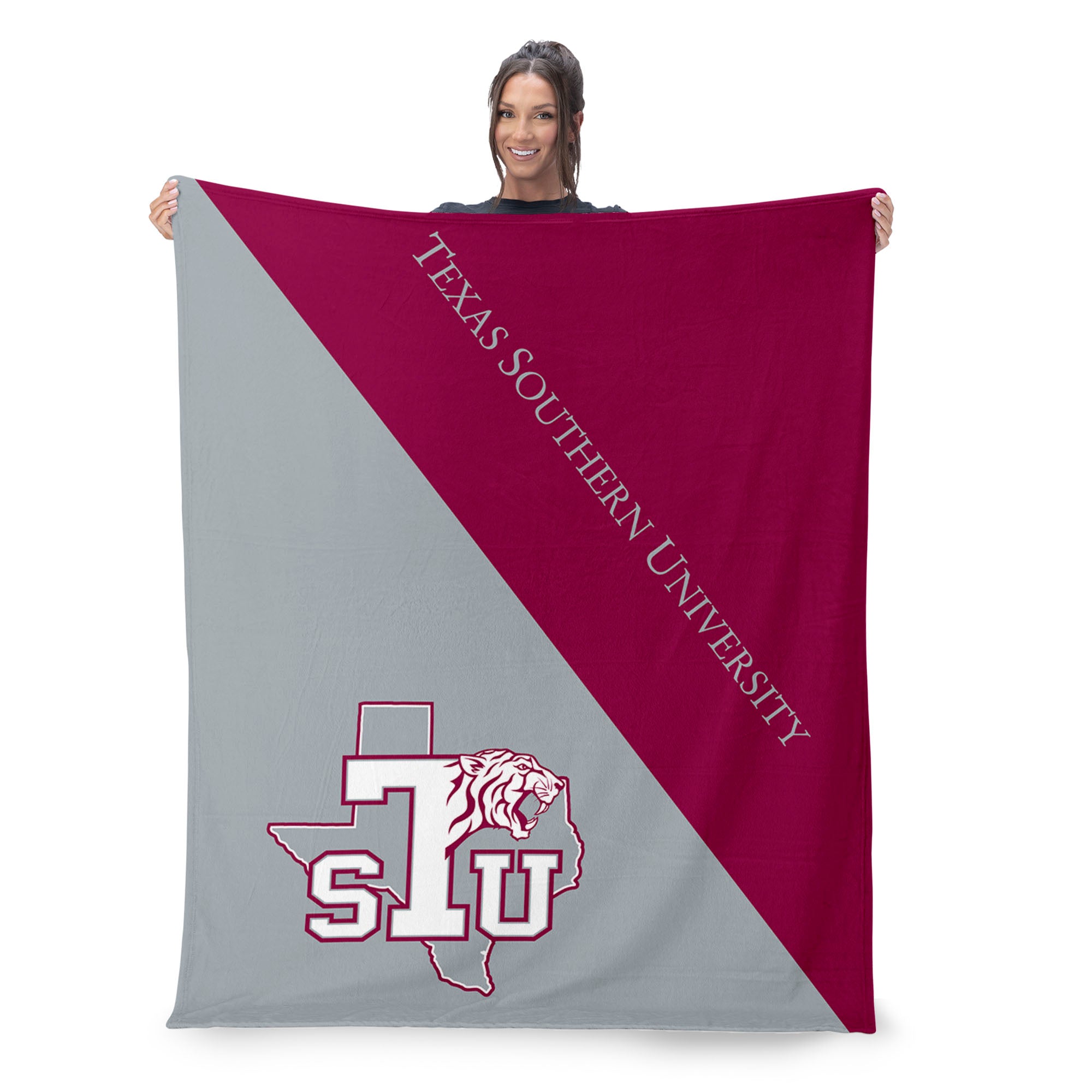 NCAA Texas Southern Tigers Halftone Silk Touch Throw Blanket 46x60 inches