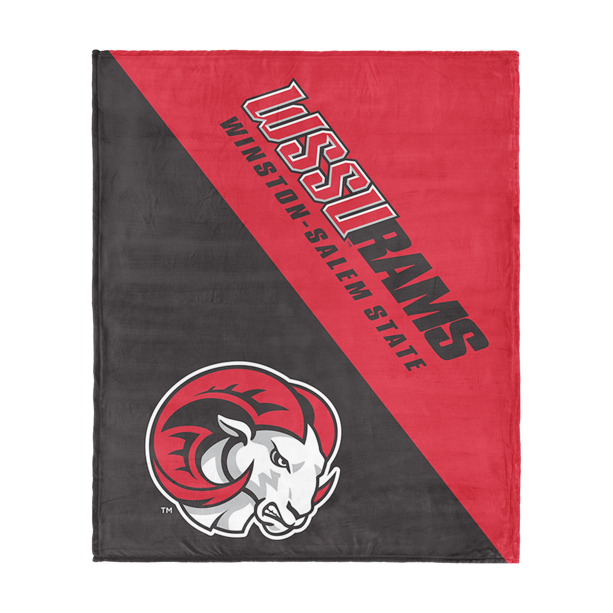 NCAA Winston Salem State Rams Halftone Silk Touch Throw Blanket 46x60 inches