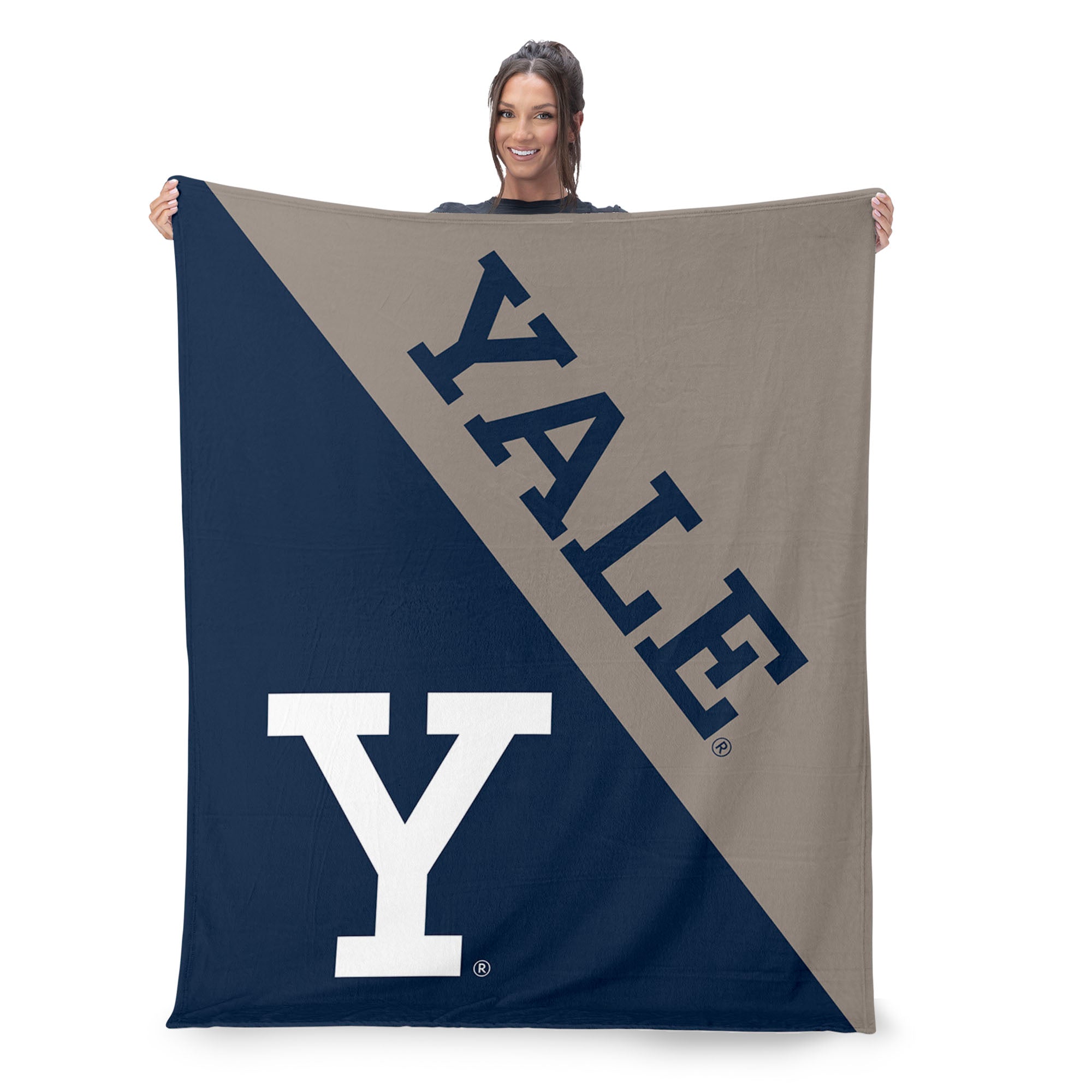 NCAA Yale Bulldogs Halftone Silk Touch Throw Blanket 46x60 inches
