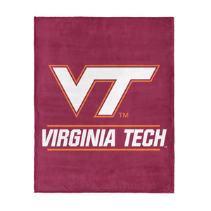 NCAA Virginia Tech Hokies Automatic Silk Touch Throw Blanket, 46x60 inches