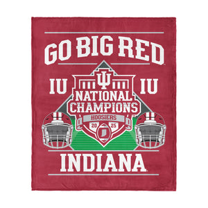 2025 NCAA Football Championship Indiana Hoosiers Historical Silk Touch Throw Blanket 46×60 inches