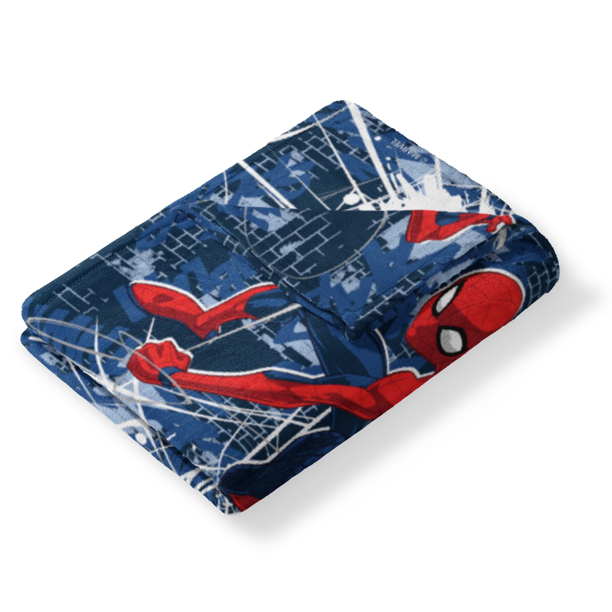 NHL Utah Mammoth Marvel Spider Man Web Sling Navy Silk Touch Throw Bla
