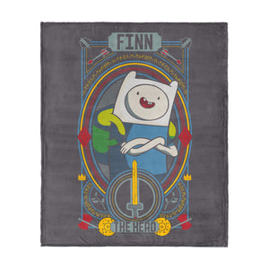Adventure Time Finn The Hero Silk Touch Throw Blanket 50x60 inches