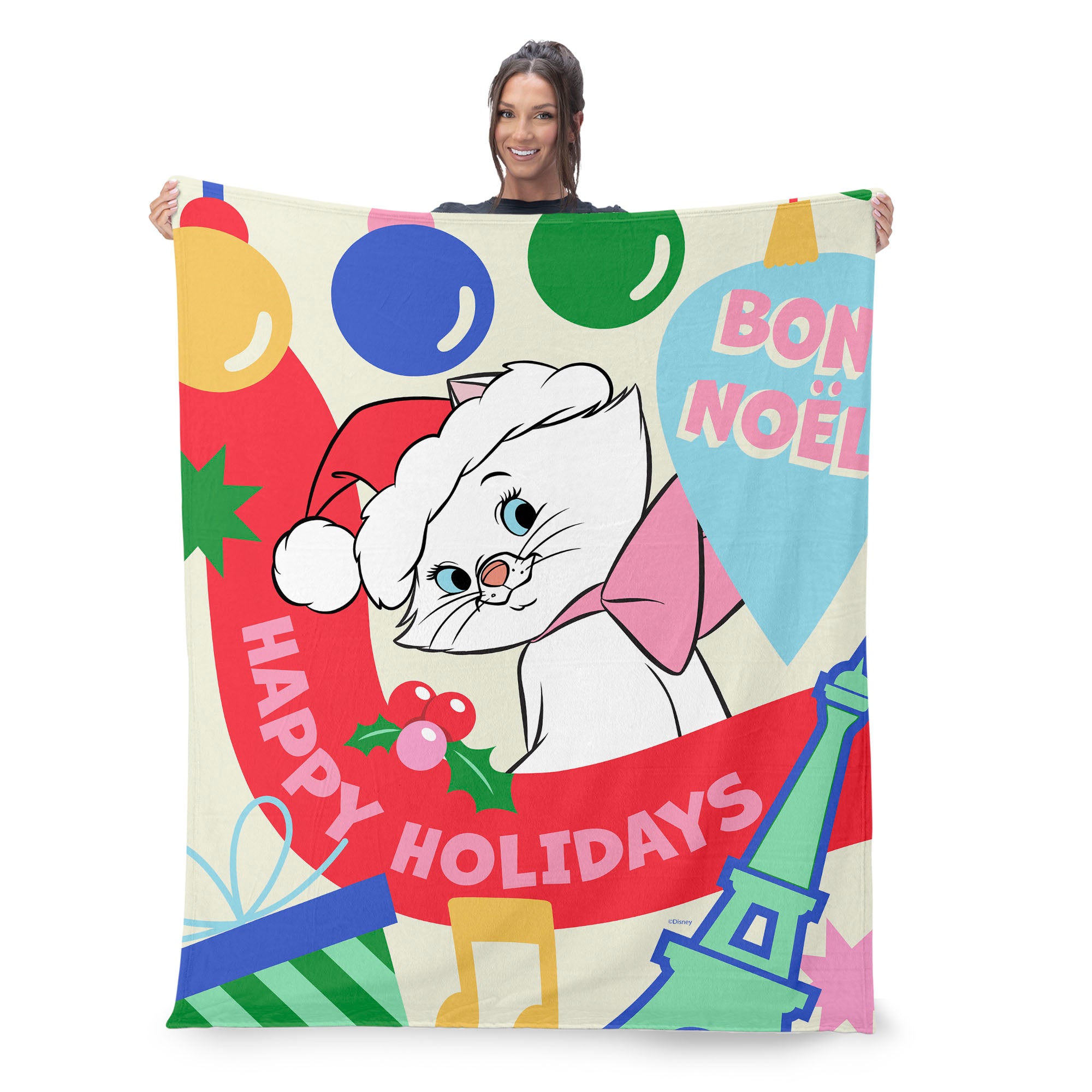 Disney Aristocats Bon Noel Silk Touch Throw Blanket 40X50 Inches