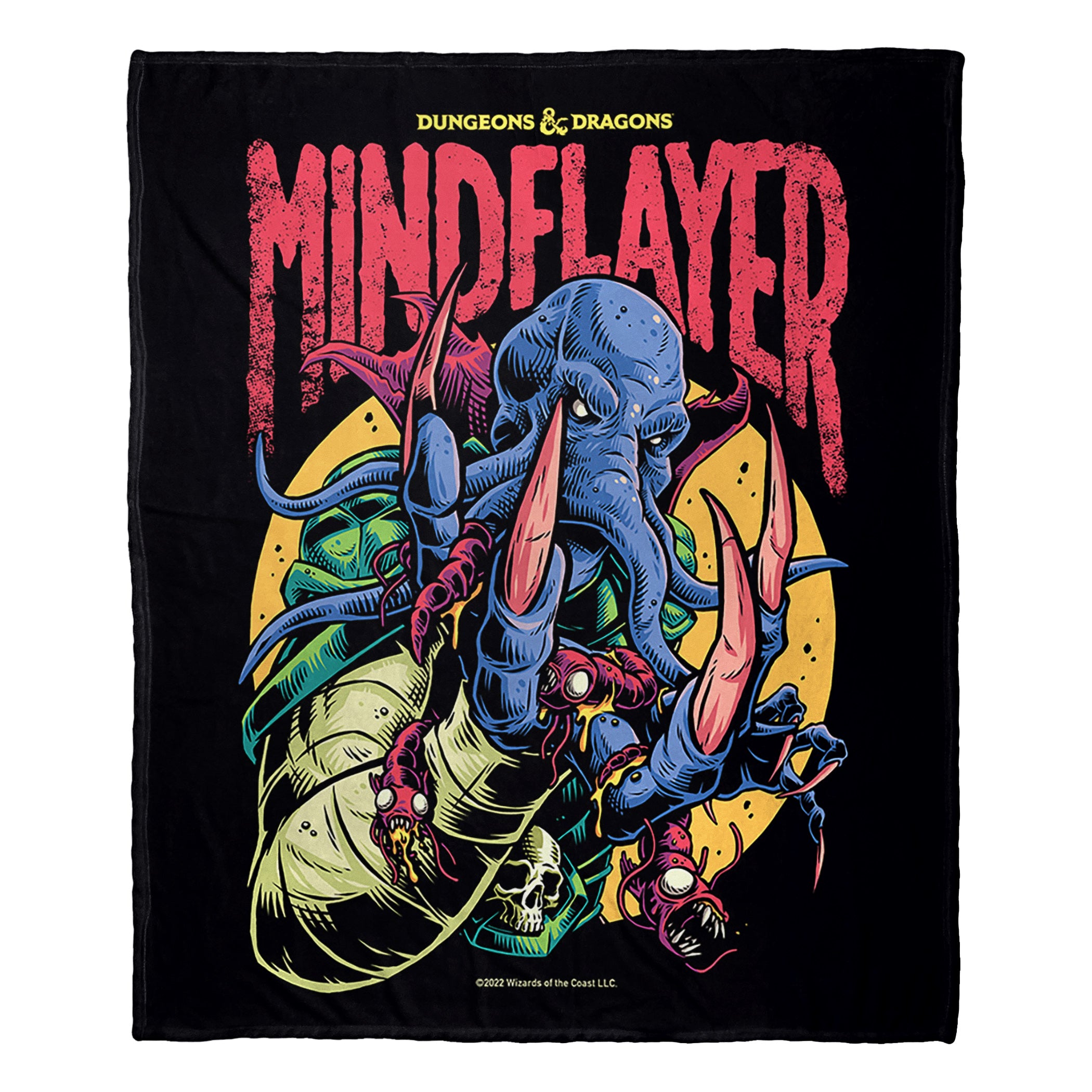 Hasbro Dungeons and Dragons Mindflayer Silk Touch Throw Blanket 50x60 Inches