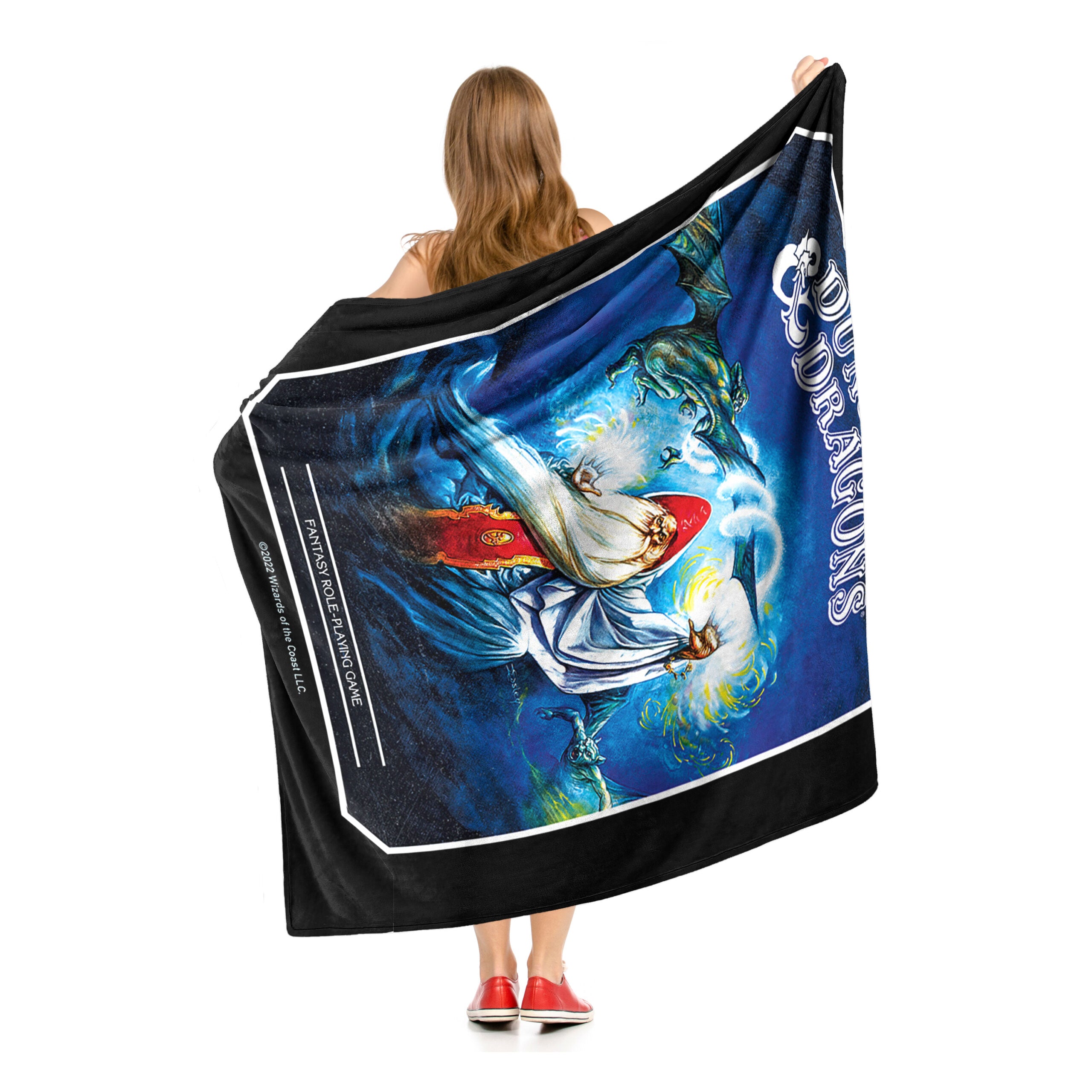 Hasbro Dungeons and Dragons Wizards And Dragons Silk Touch Throw Blanket 50x60 Inches