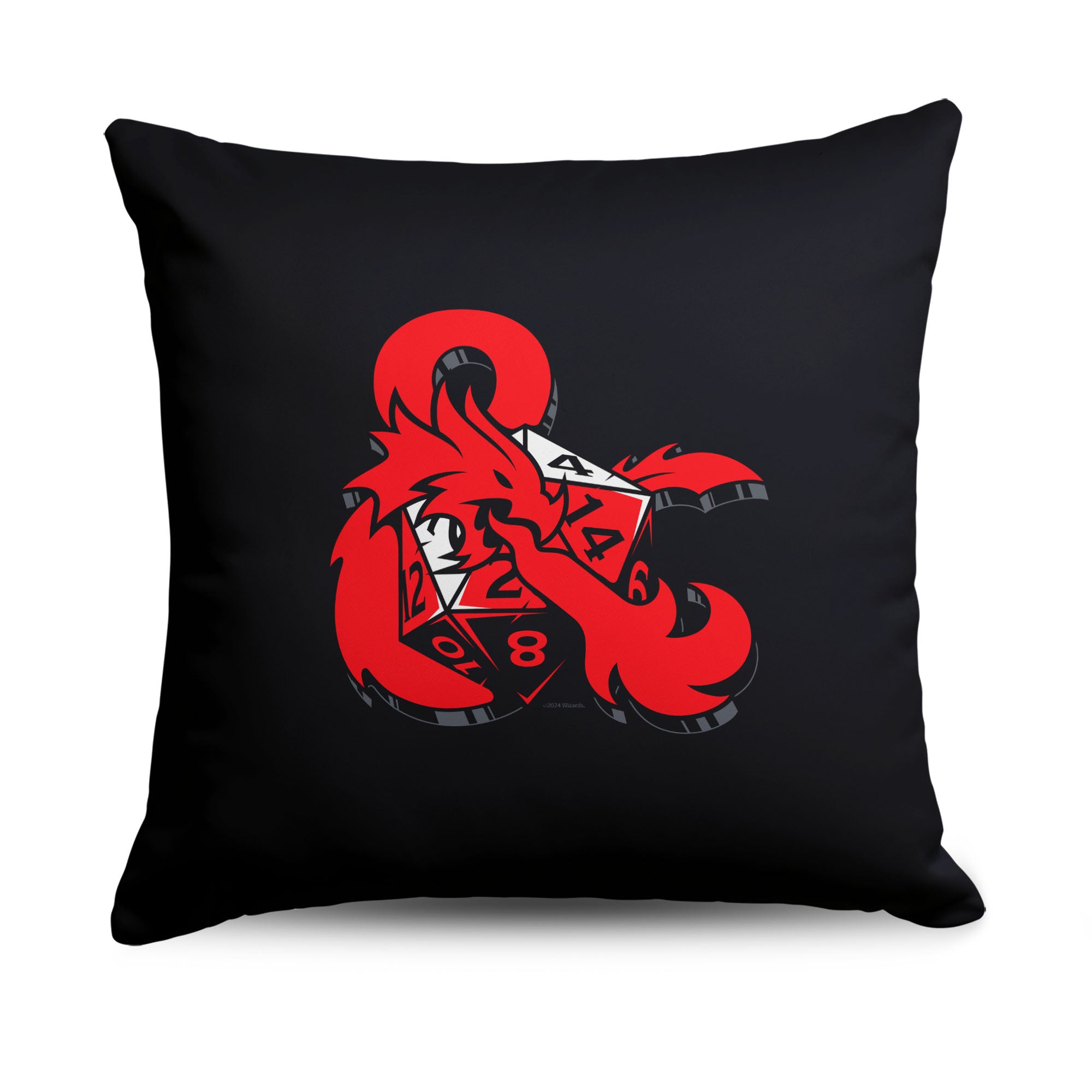 Hasbro Dungeons & Dragons D&D Logo Throw Pillow 18X18 Inches