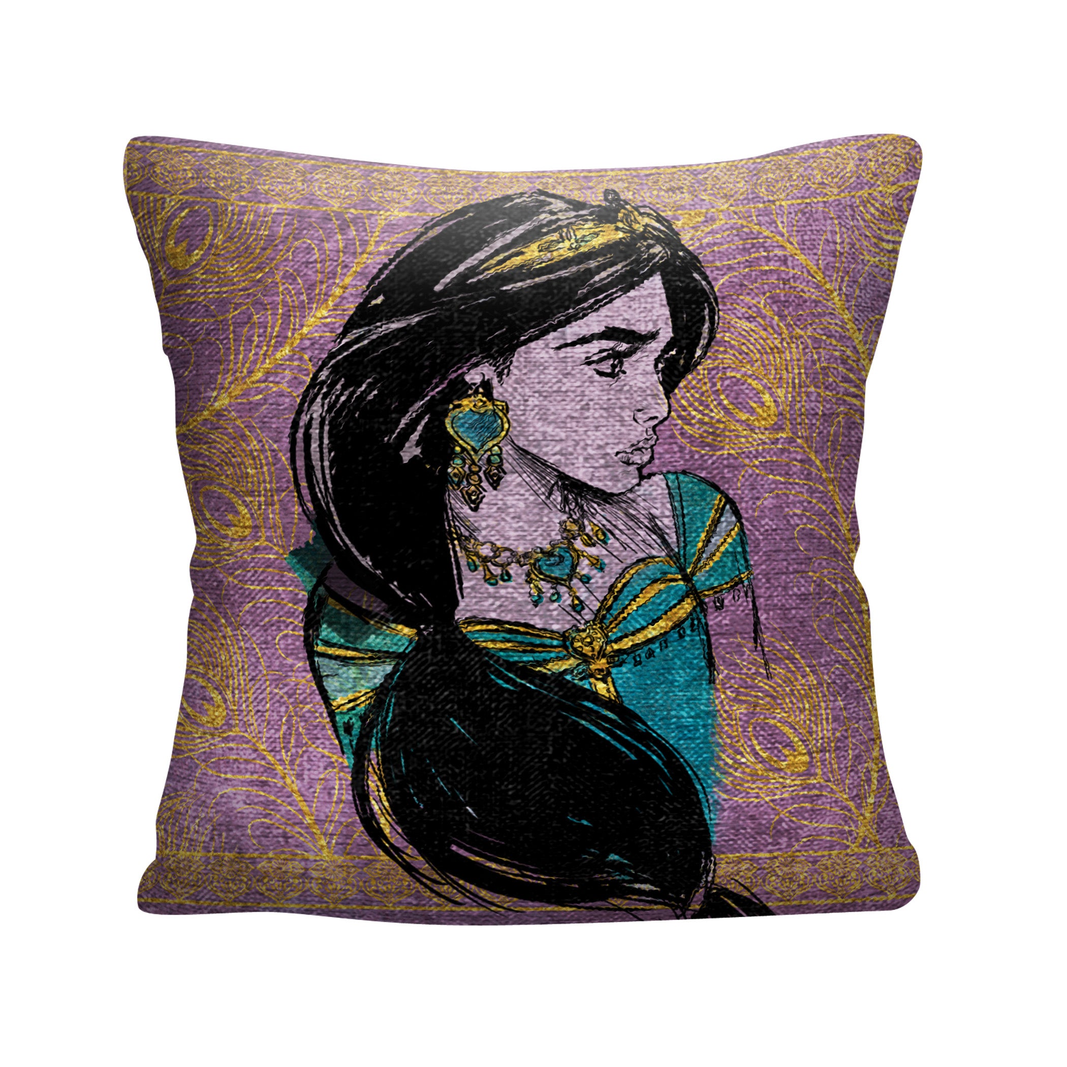 Disney Princesses Dreamer Leader Tapestry Throw Pillow 18x18 Inches