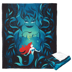 Disney Little Mermaid Ariel And Ursula Silk Touch Throw Blanket 50x60 Inches