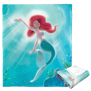 Disney Little Mermaid Underwater Rays Silk Touch Throw Blanket 50x60 Inches