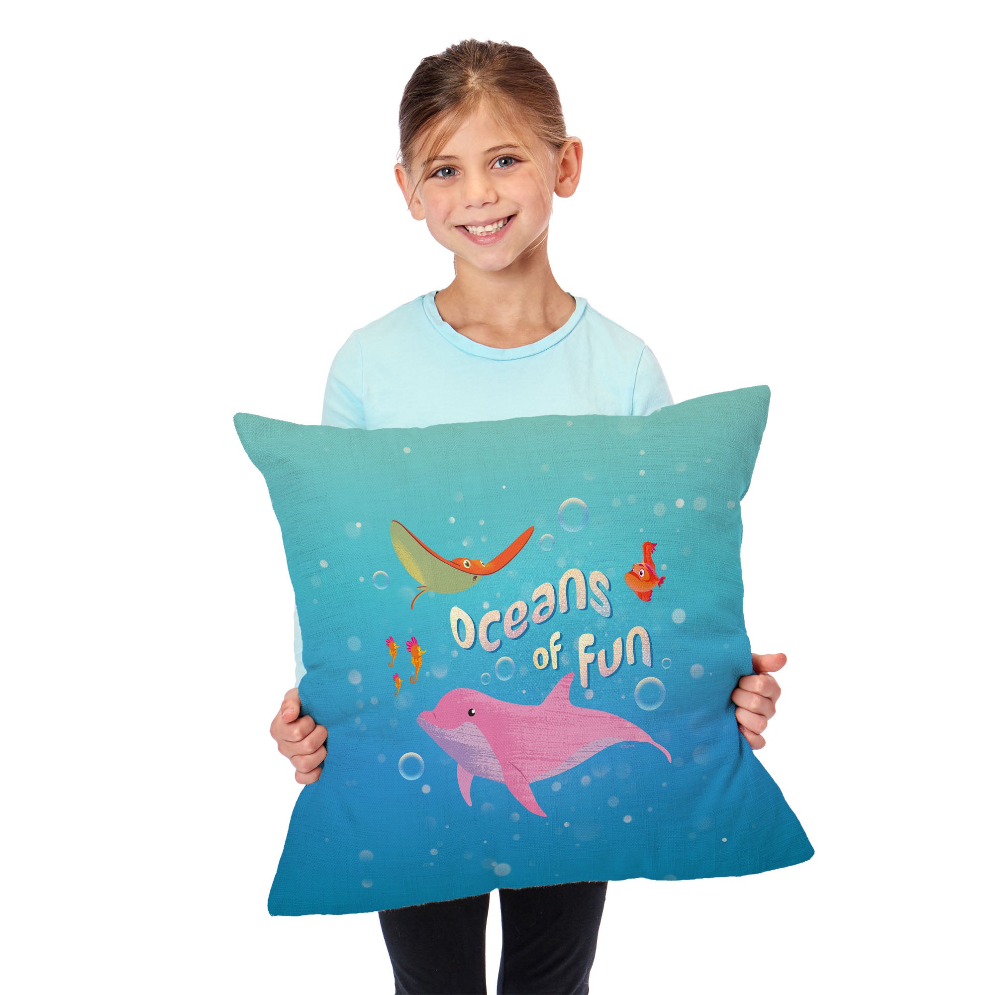 Disney The Little Mermaid Fun Ocean Throw Pillow 18X18 Inches