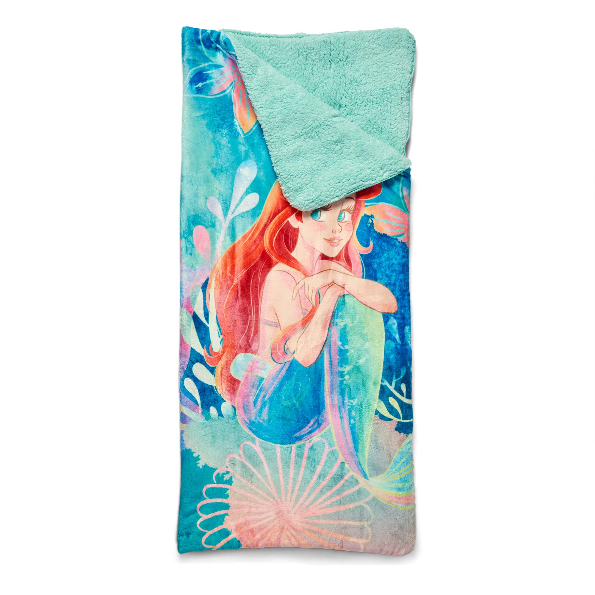 Disney Little Mermaid Ariel Dream Big Cloud Touch Sherpa Slumber Bag 27x56 Inches