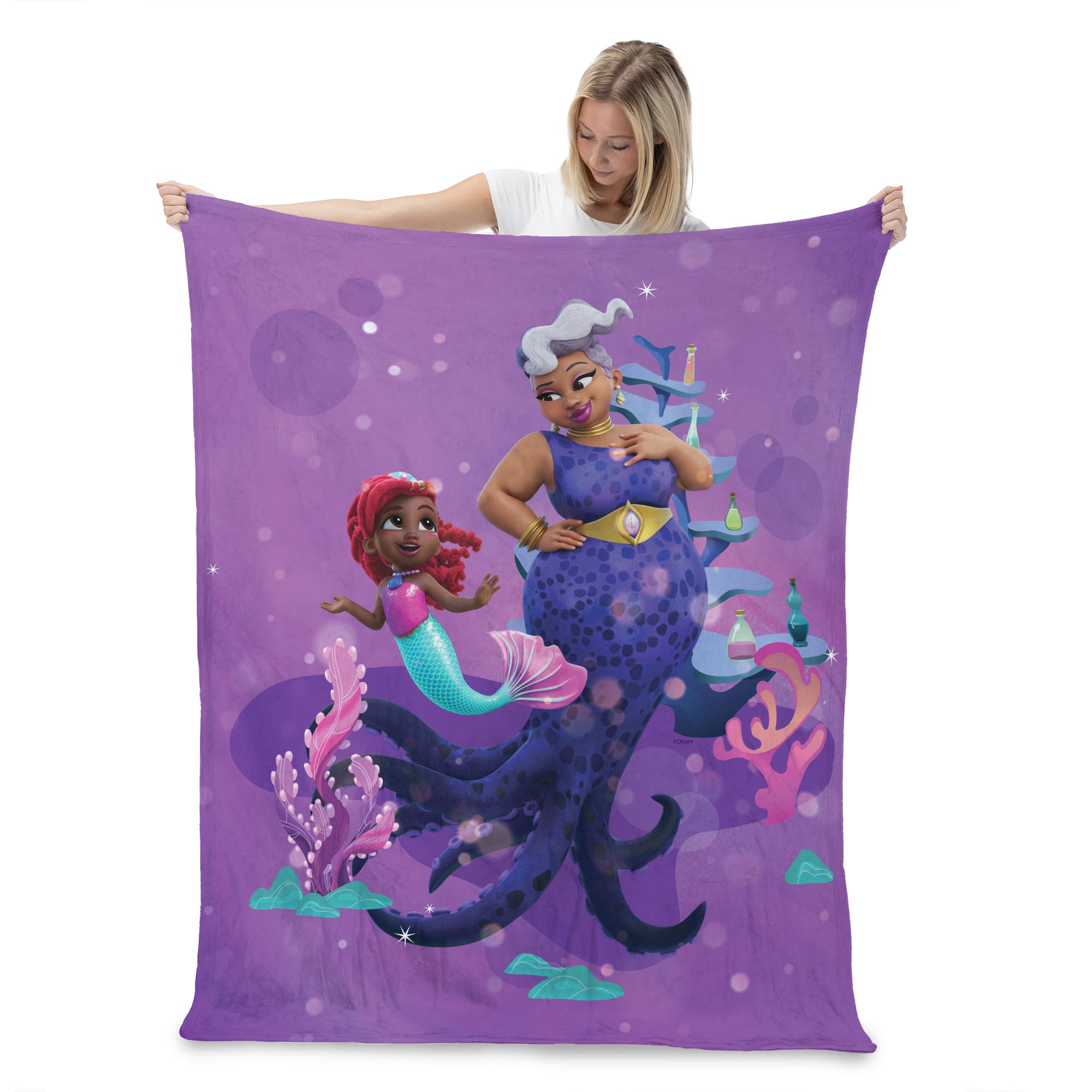 Disney The Little Mermaid Ariel and Ursula Silk Touch Throw Blanket 40X50 Inches