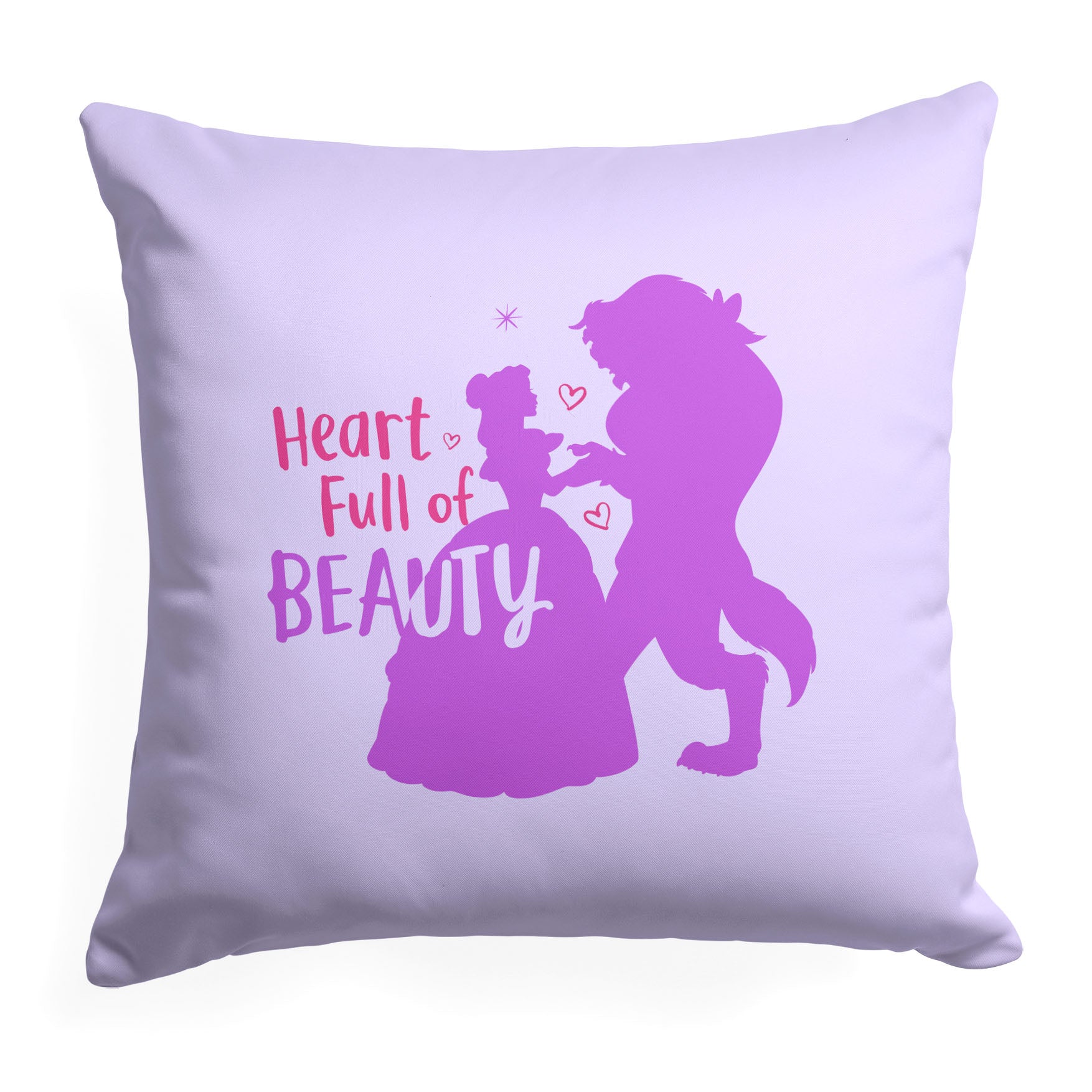 Disney Princesses Beauty and The Beast Full Of Beauty Throw Pillow 18x18 Inches