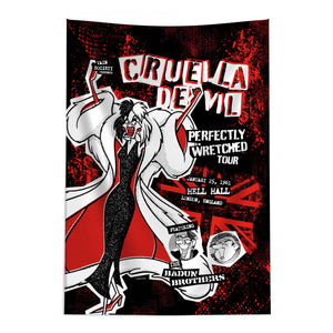 Disney 101 Dalmations Cruella Poster Tapestry Wall Hanging 24x36 inches