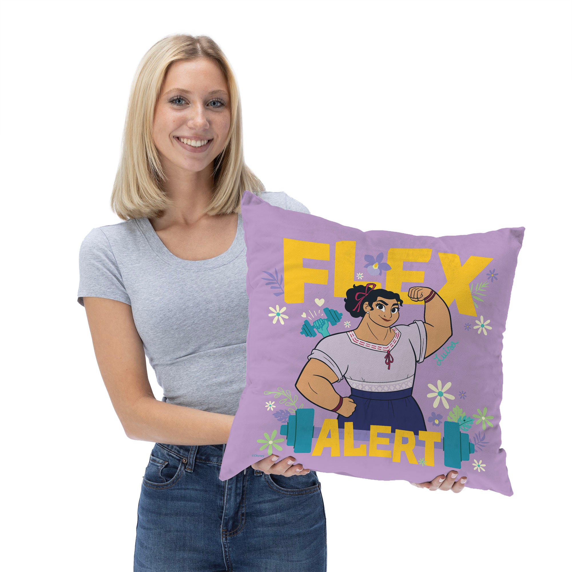 Disney Encanto Flex Alert Throw Pillow 18x18 Inches