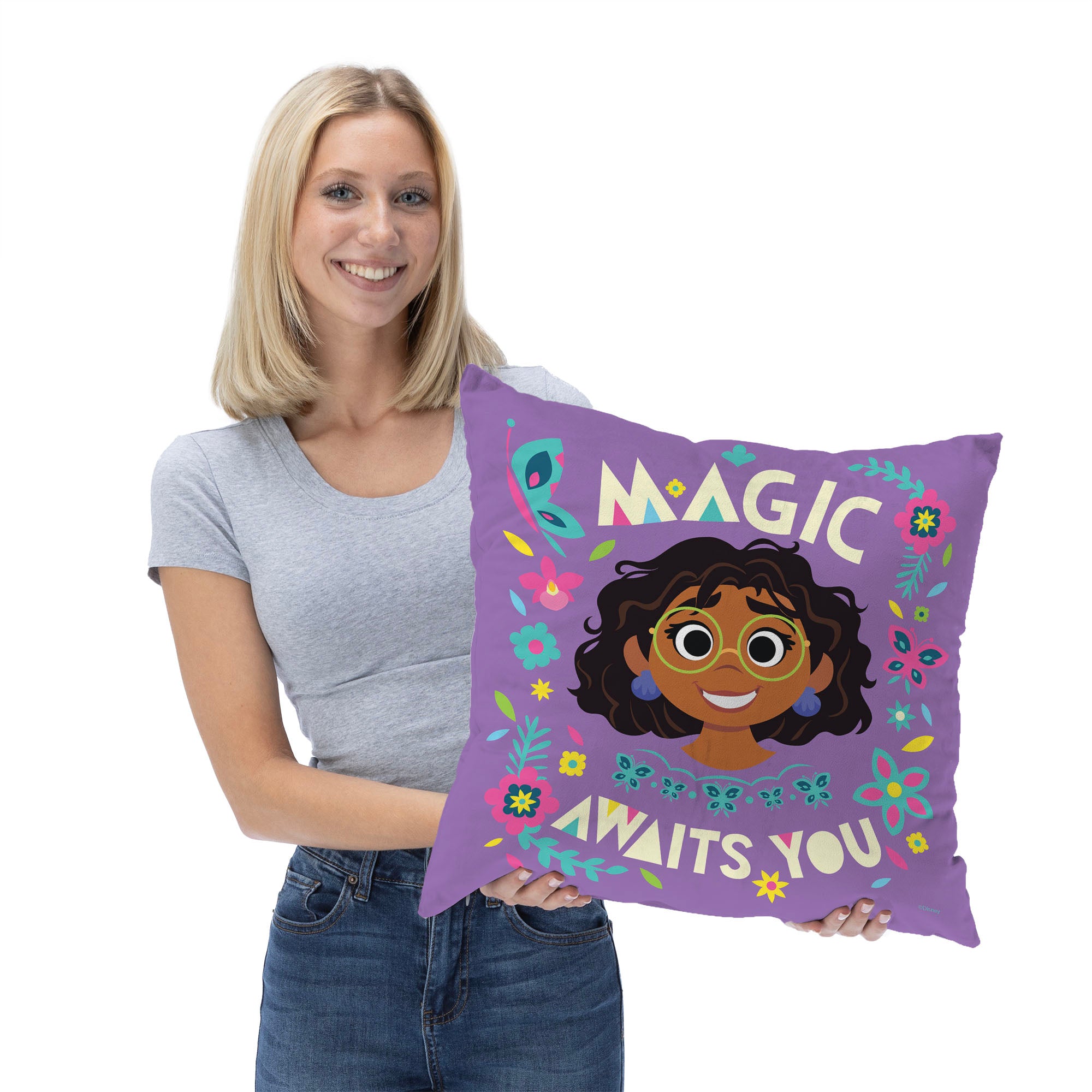 Disney Encanto Magic Awaits You Throw Pillow 18x18 Inches