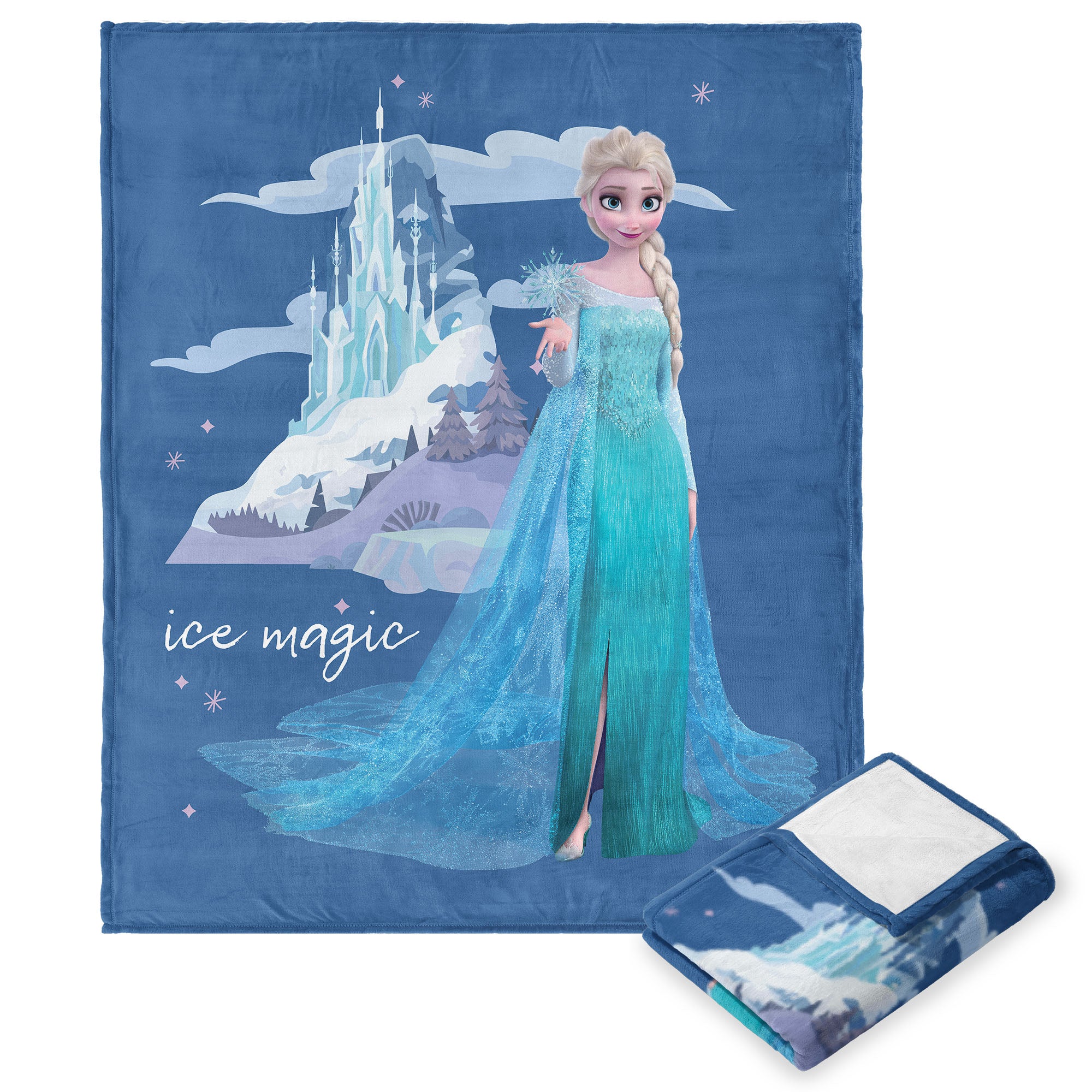 Disney Frozen Ice Magic Silk Touch Throw Blanket 50X60 Inches