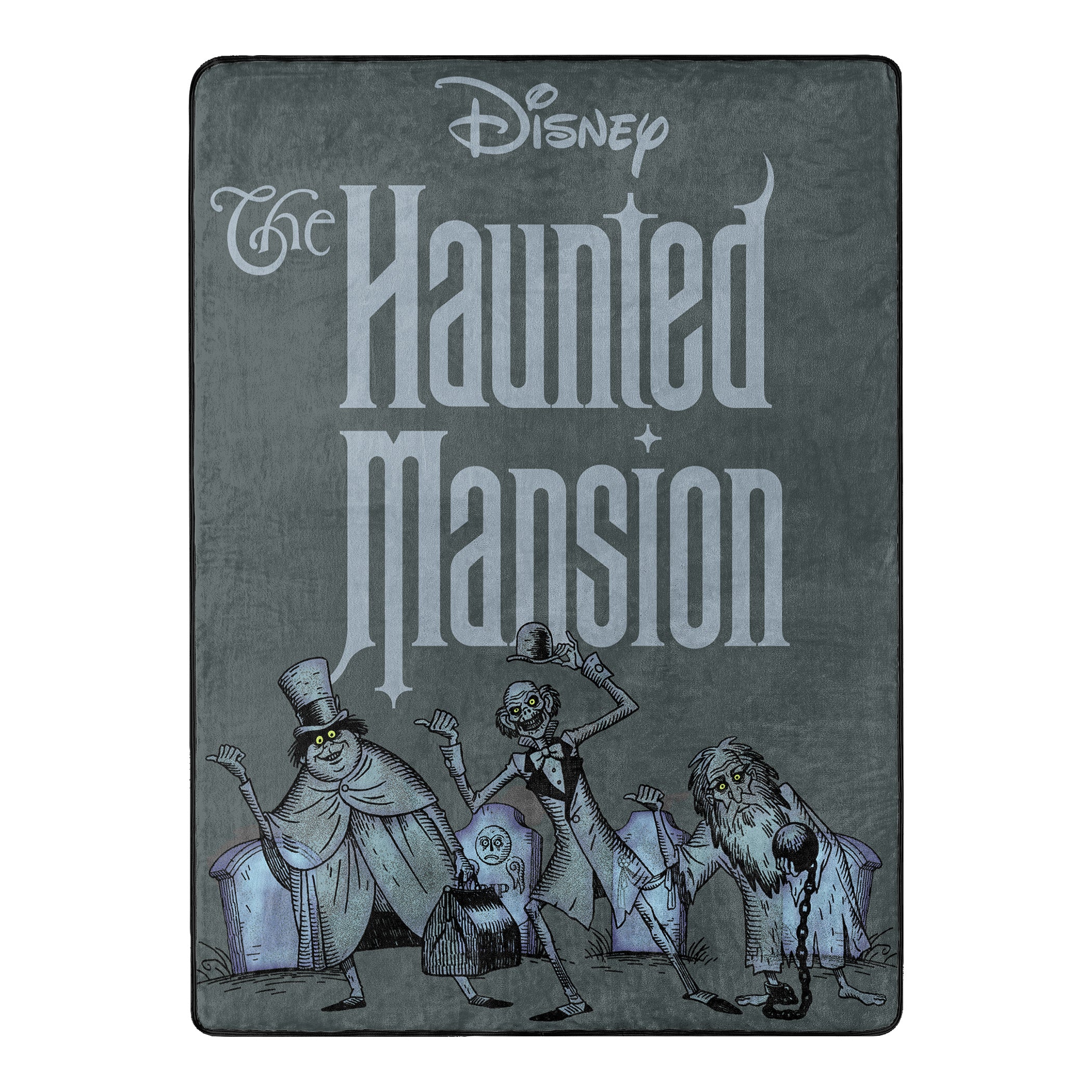 Disney Haunted Mansion Catch A Ride Micro Raschel Throw Blanket 46x60 Inches