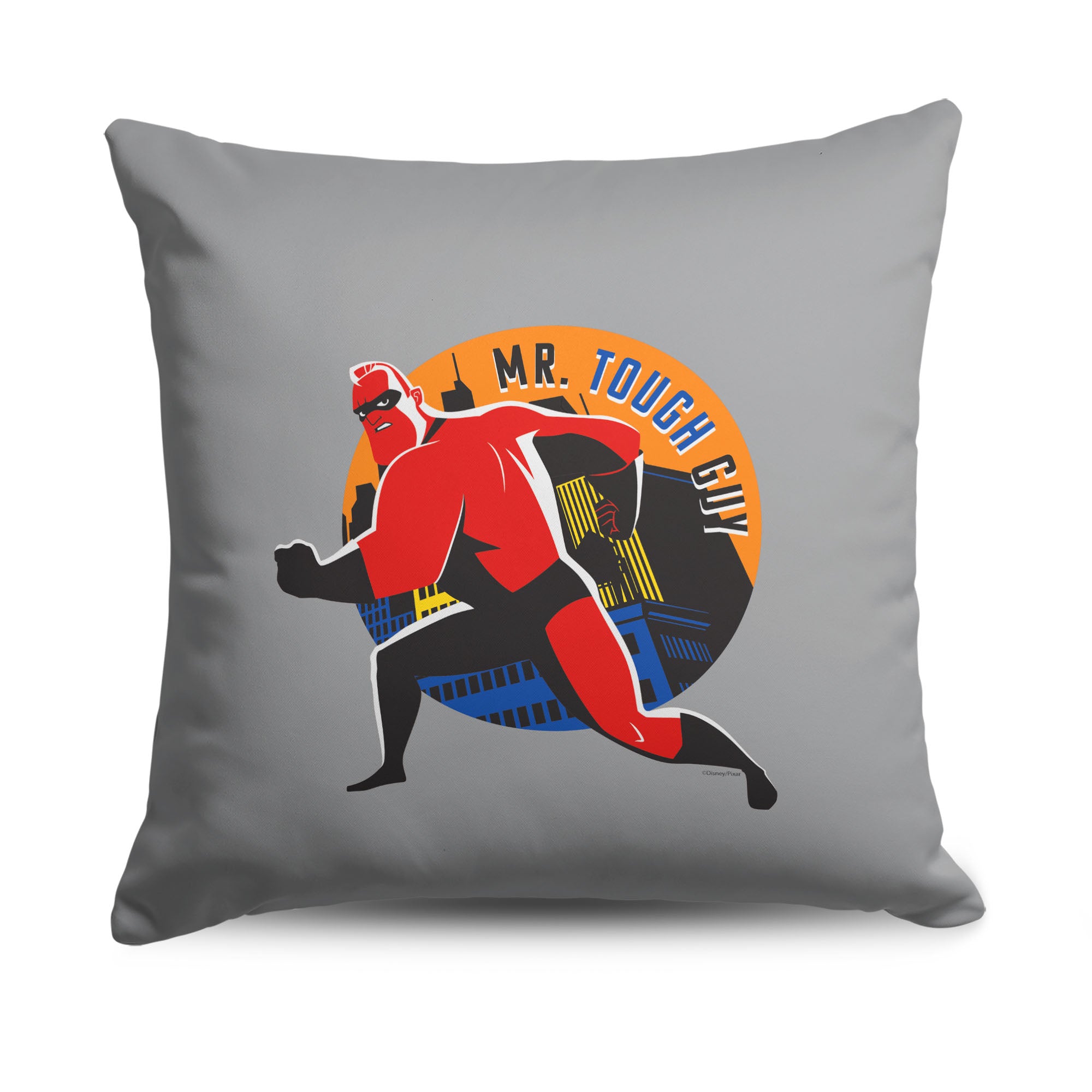 Disney Pixar The Incredibles Mr. Tough Guy Throw Pillow 18X18 Inches