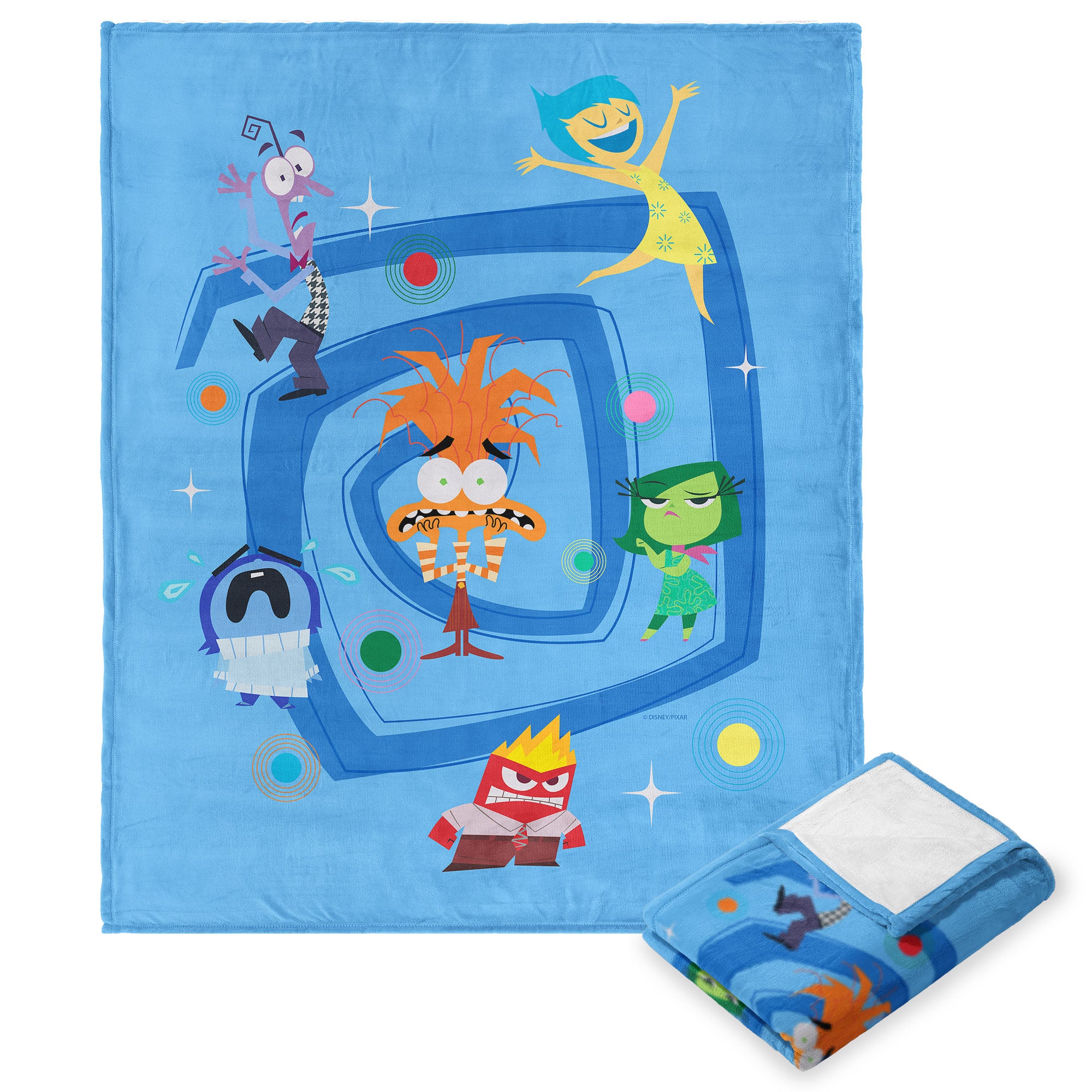 Disney's Inside Out 2 Spiraling Out Silk Touch Throw Blanket 40X50 Inches