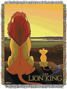 Disney Lion King Quiet Time Woven Tapestry Throw Blanket 48x60 Inches